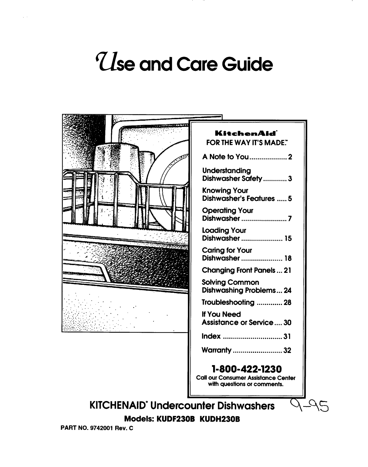 KitchenAid KUDH230B, KUDF230B User Manual