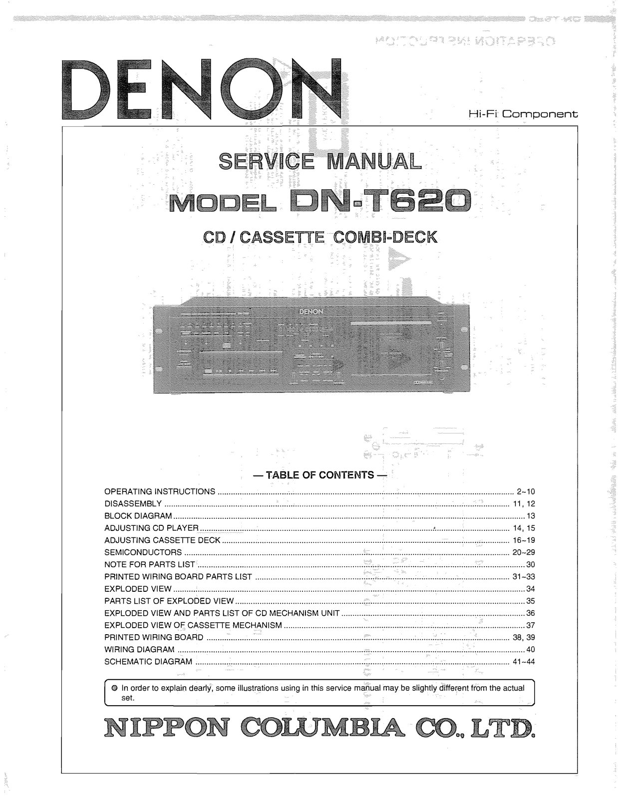 Denon DN-T620 Service Manual