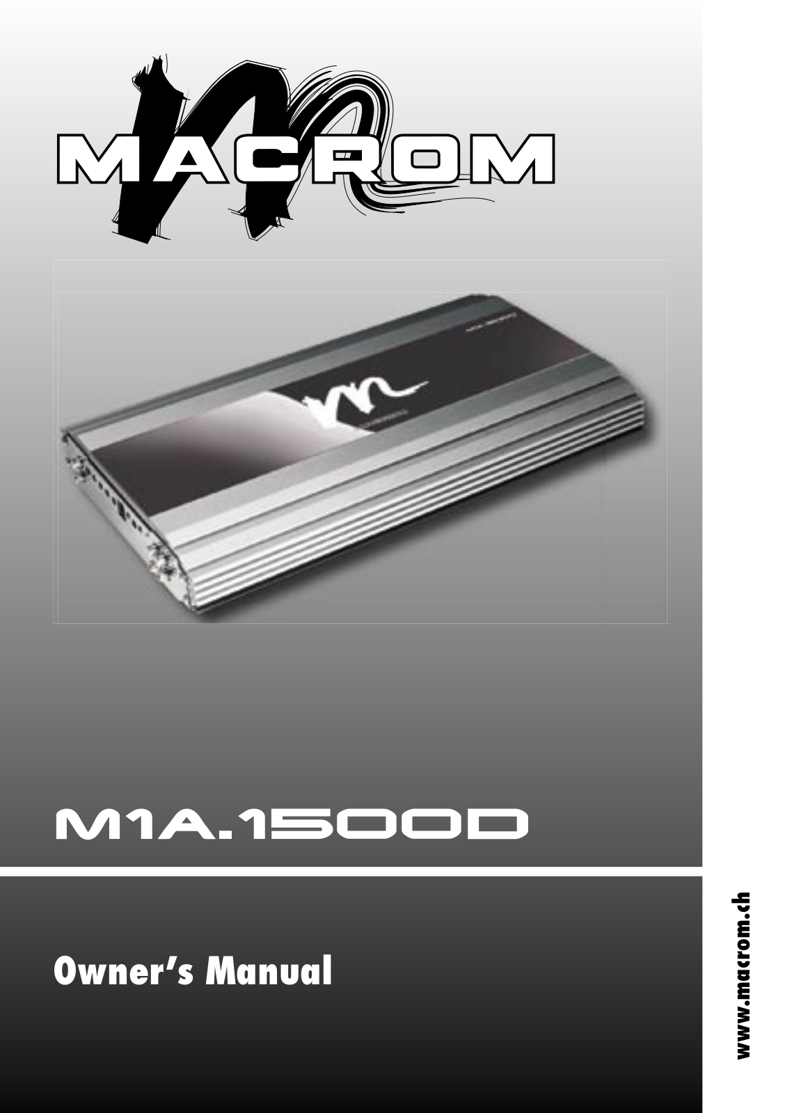 Macrom M1A.1500D User Manual