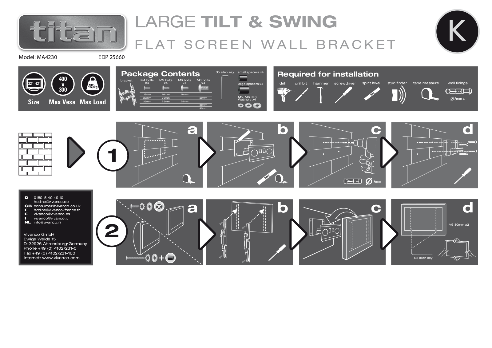 Titan MA 4230 User Manual