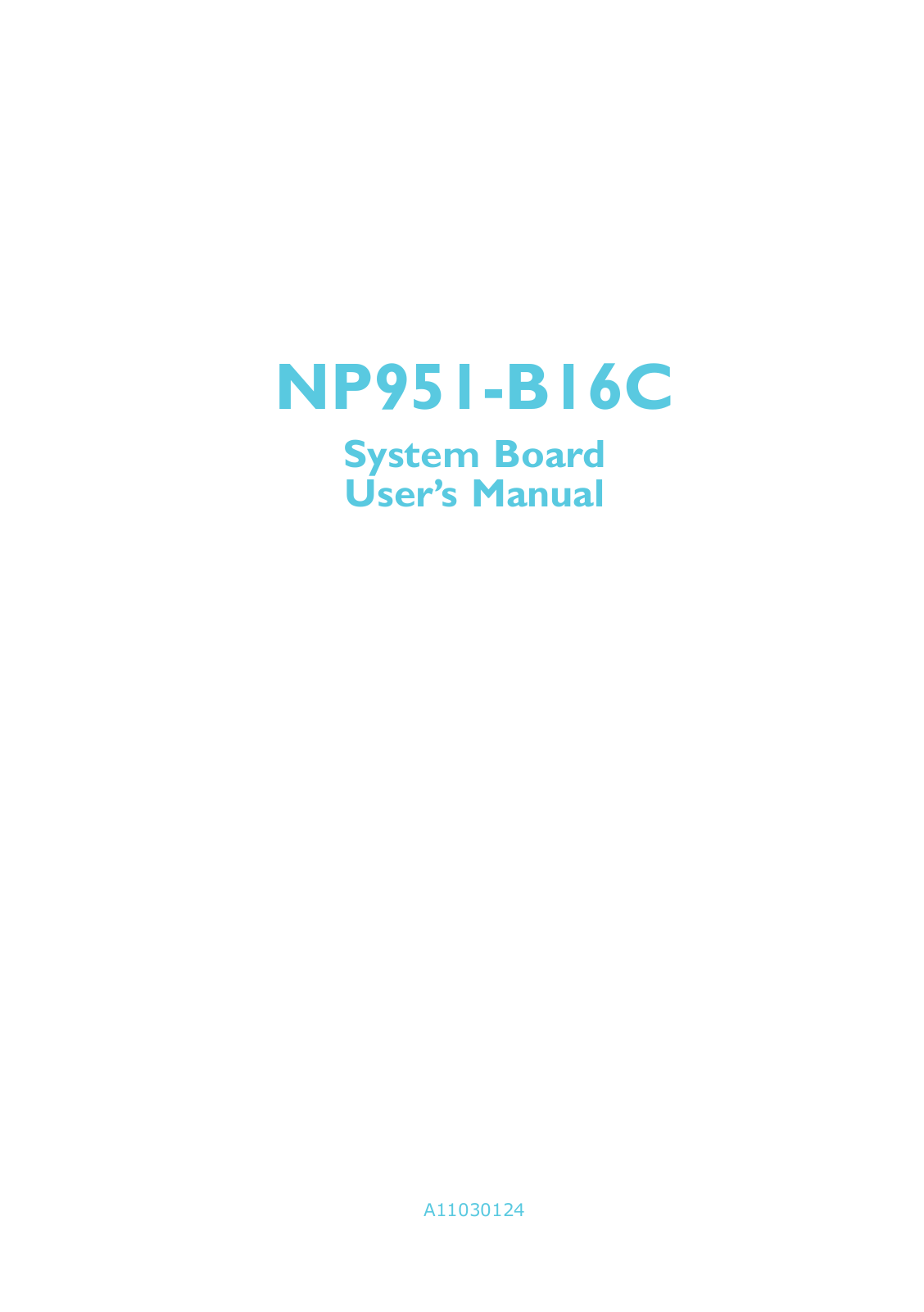 DFI NP951-B16C User Manual