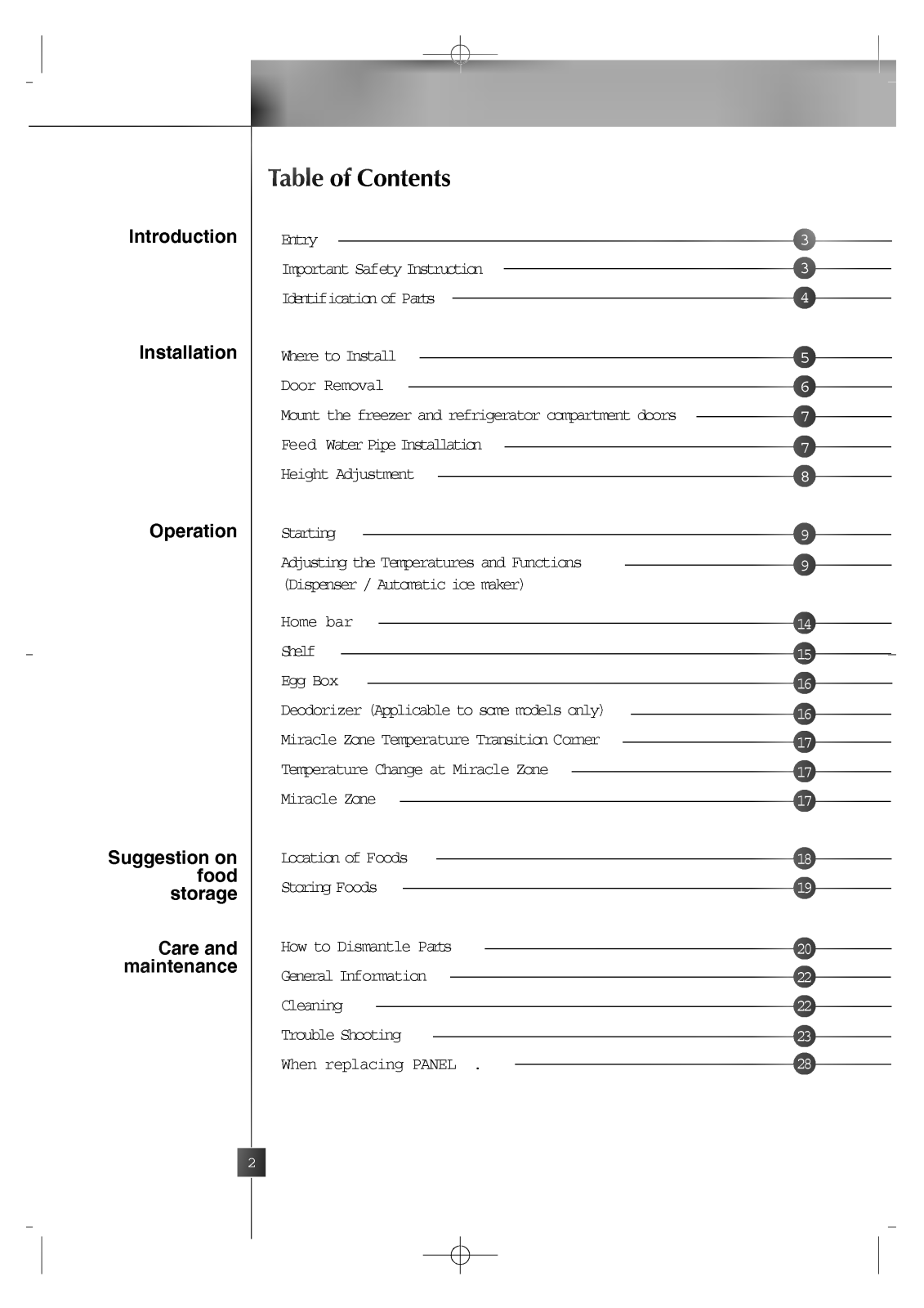 LG GR-P267NAB User manual