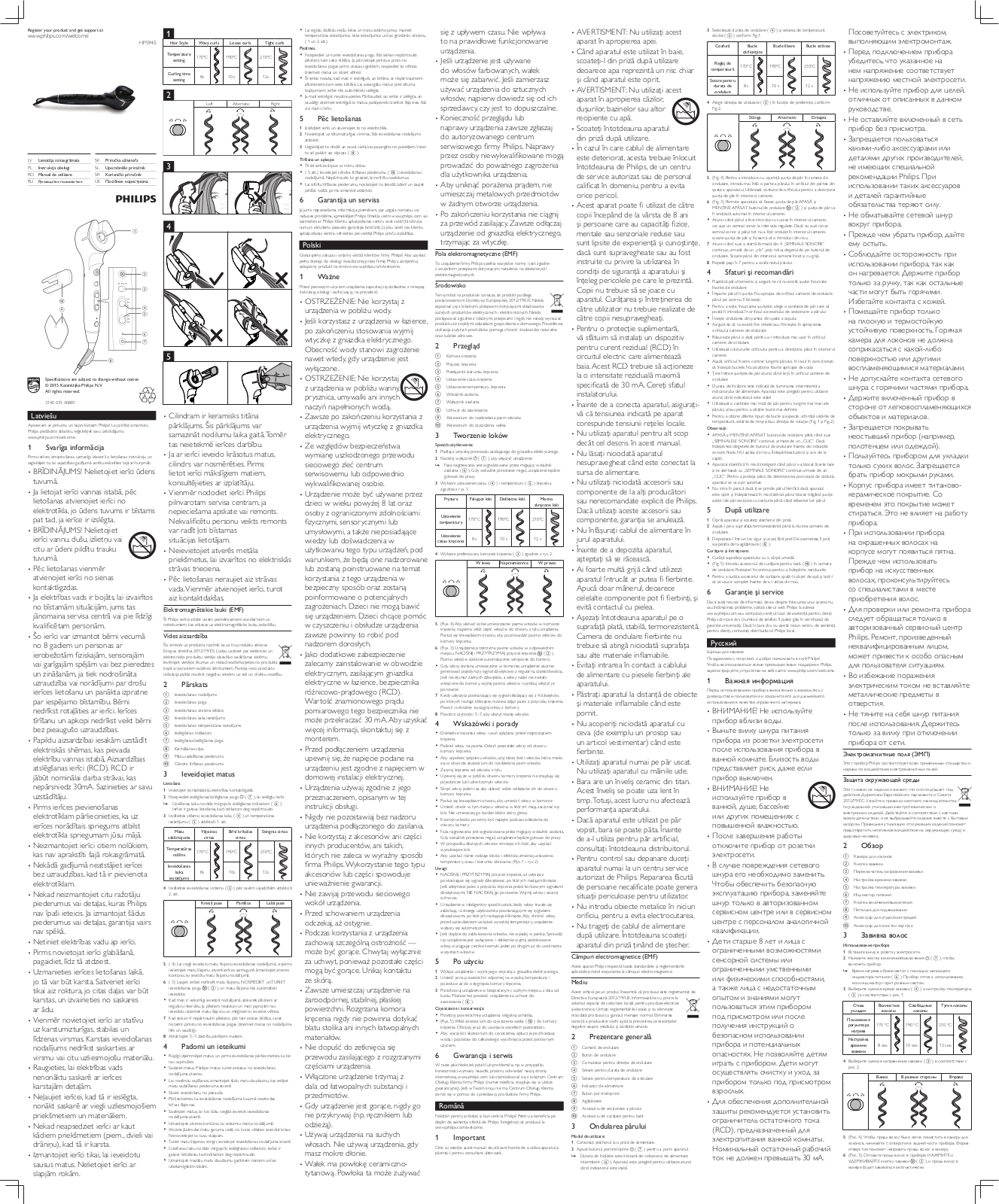 Philips HPS940 User Manual