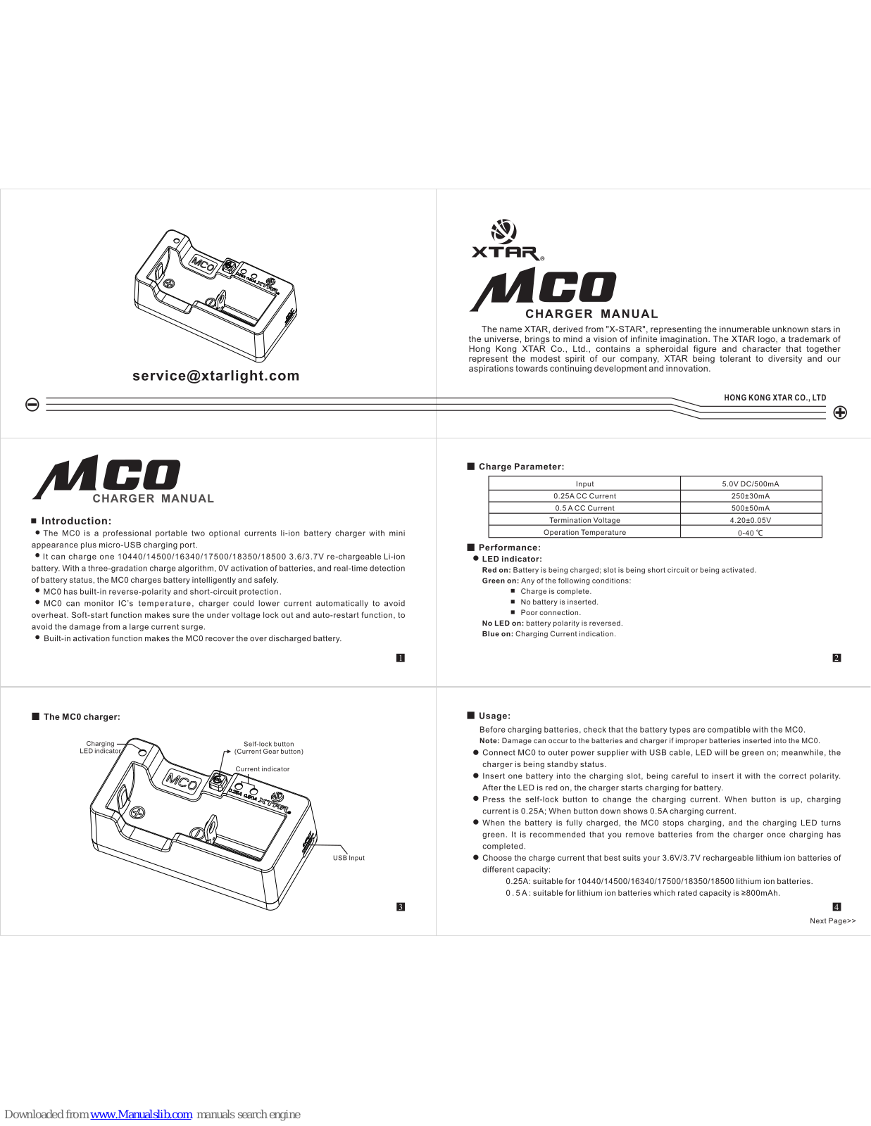 XTAR MCO Manul - ManualMachine.com