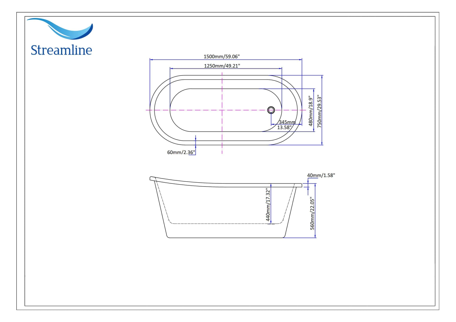 Streamline N72059FSWHFM Specifications