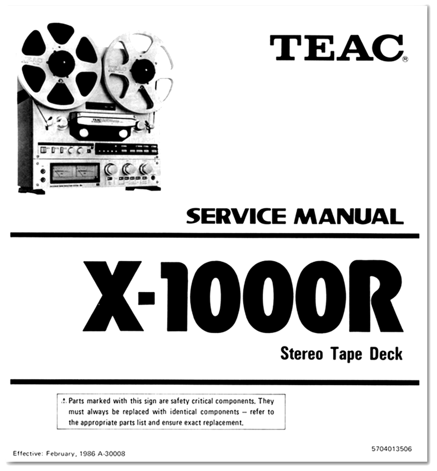 TEAC X-1000-R Service manual
