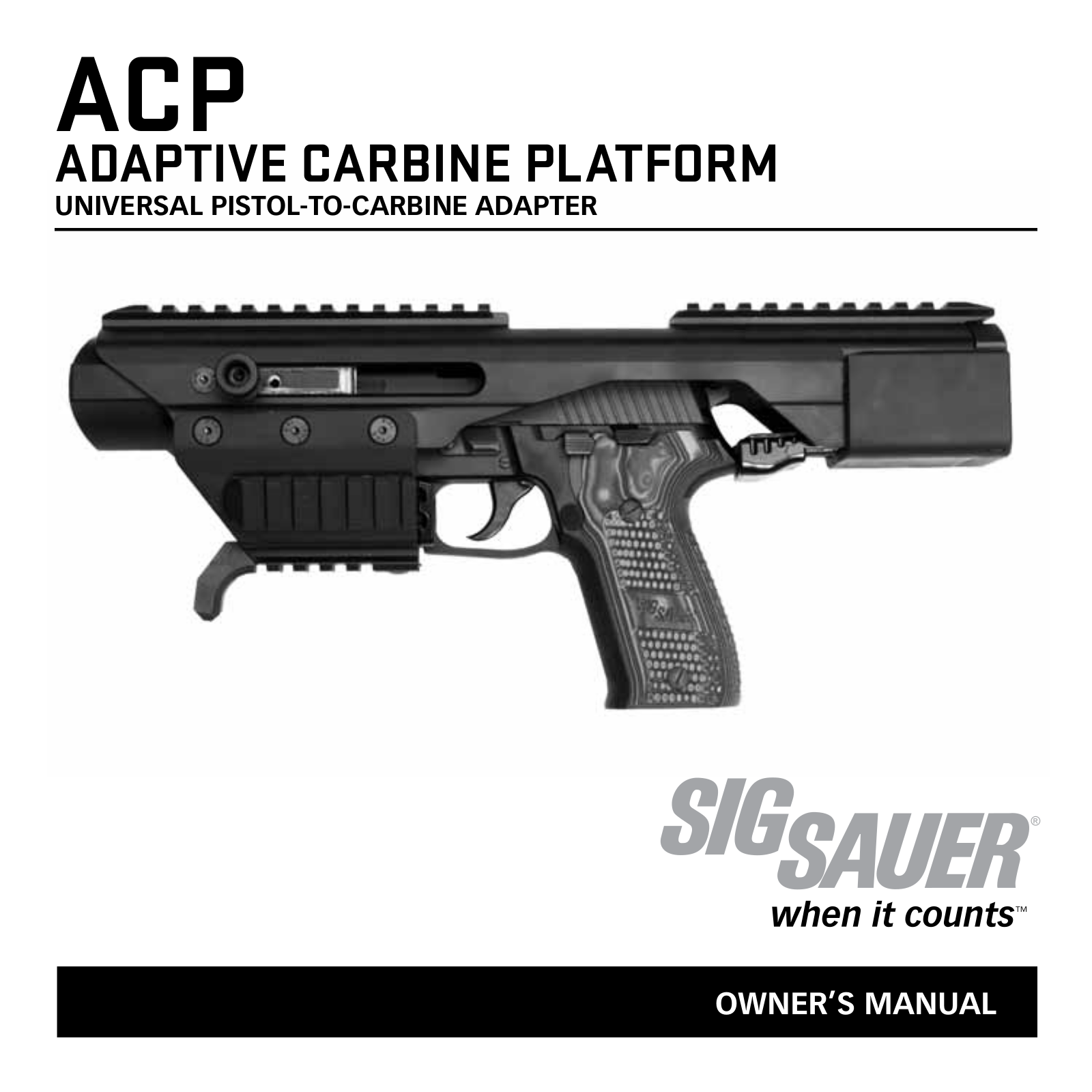 SIG SAUER ACP User Manual