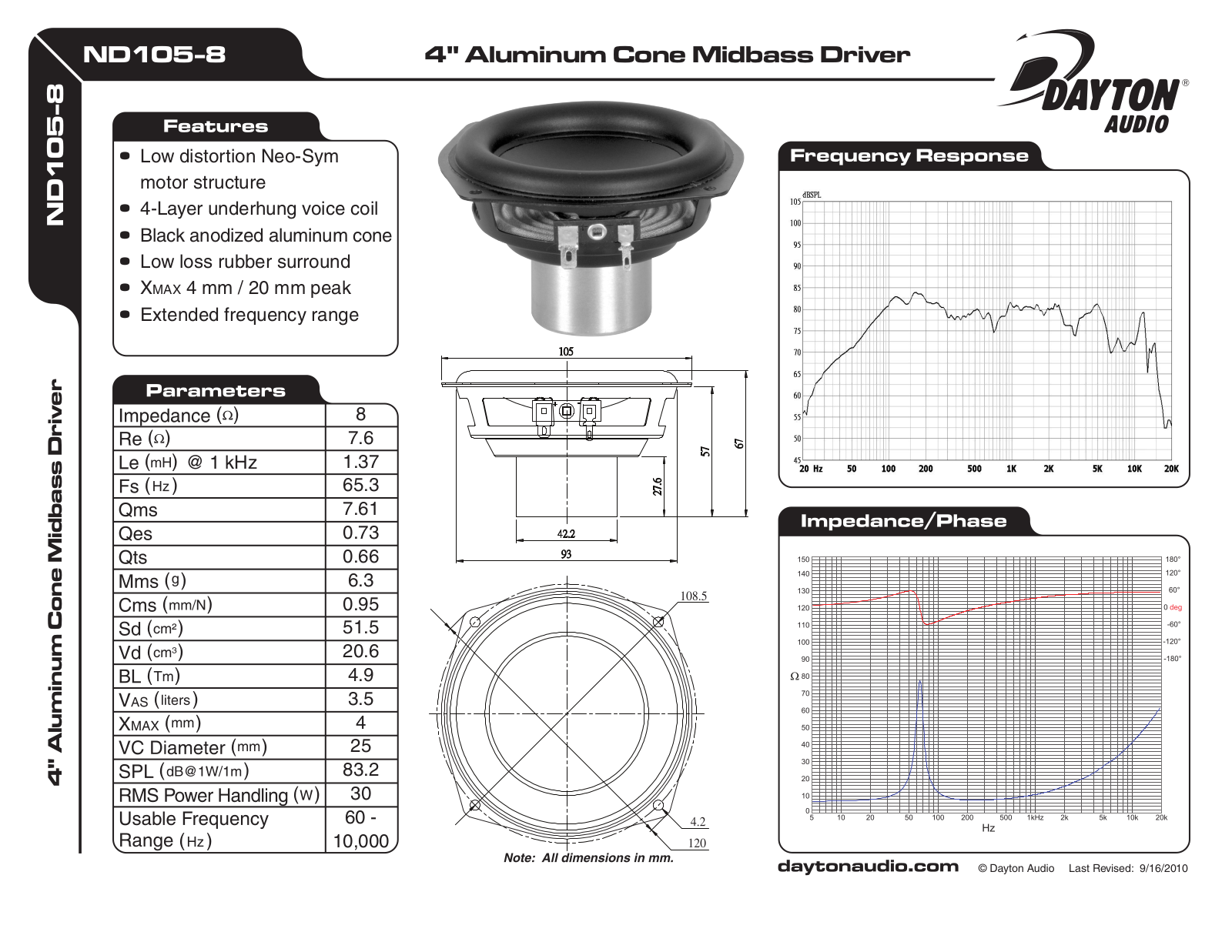 Dayton ND105-8 User Manual