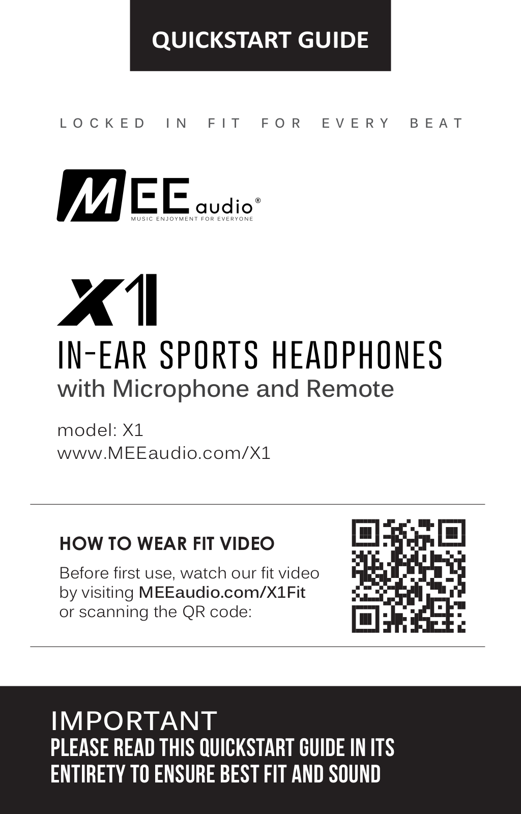 mee audio X1 User Manual