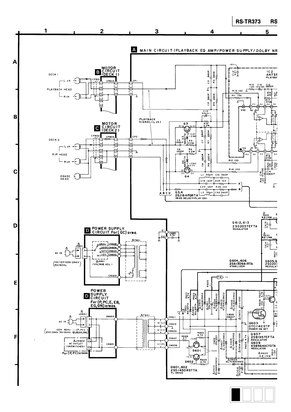 Panasonic RSTR-373 Schematic