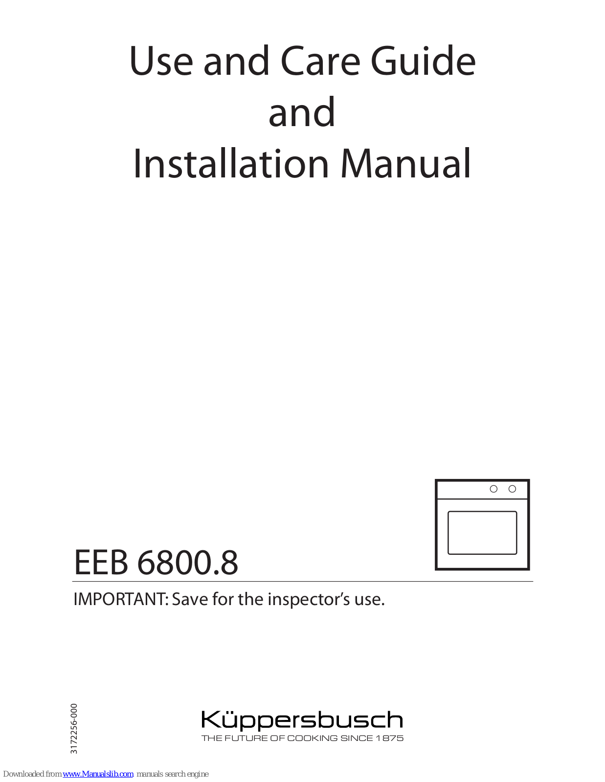 Kuppersbusch EEB 6800.8 Use And Installation Manual