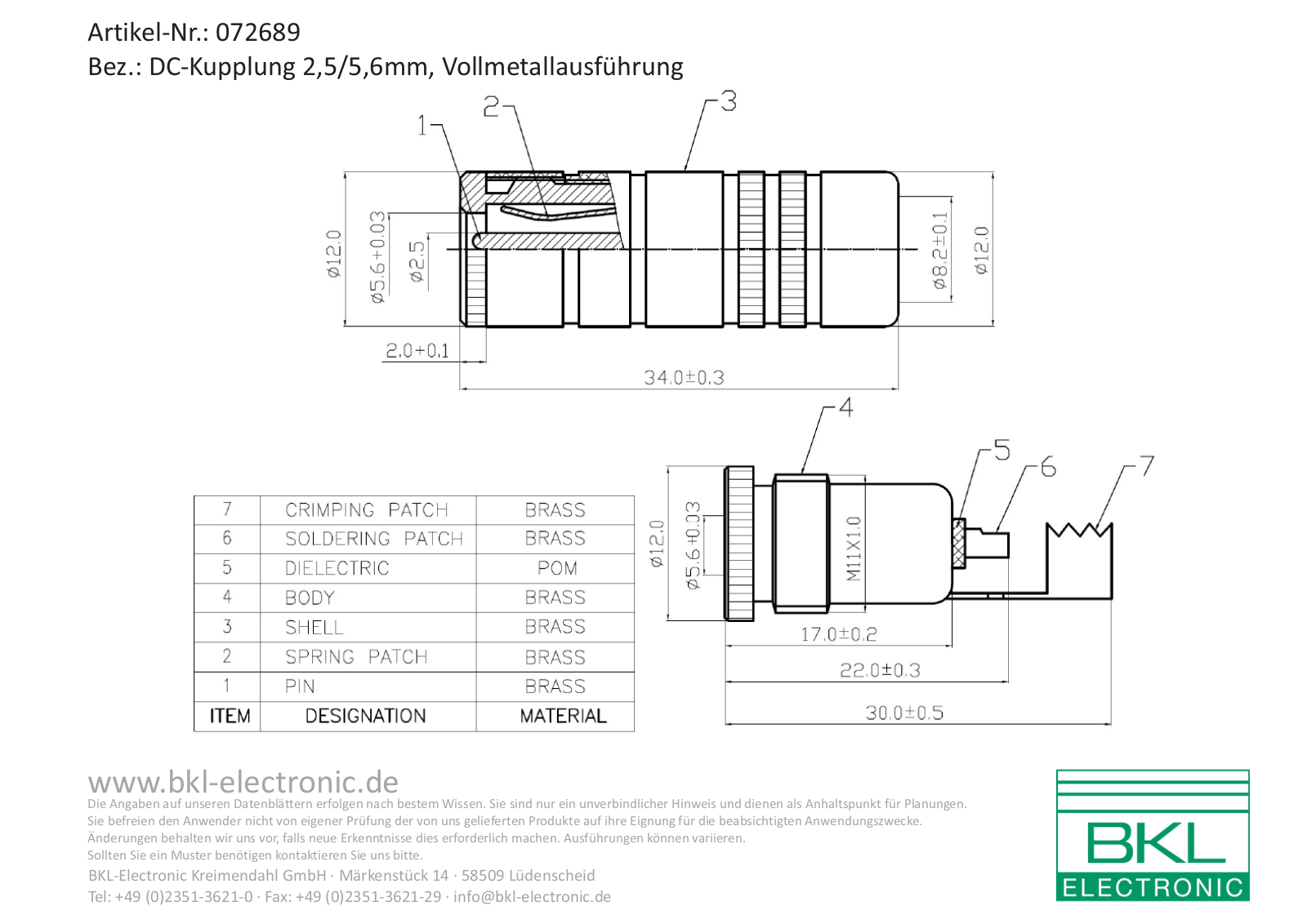 BKL DC-BU 072689 Datasheet - ManualMachine.com