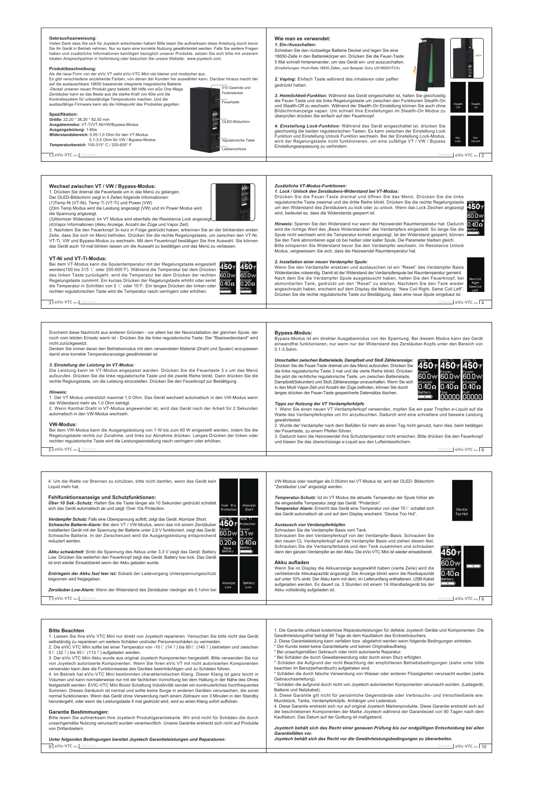 Joyetech eVic-VTC Mini User Manual