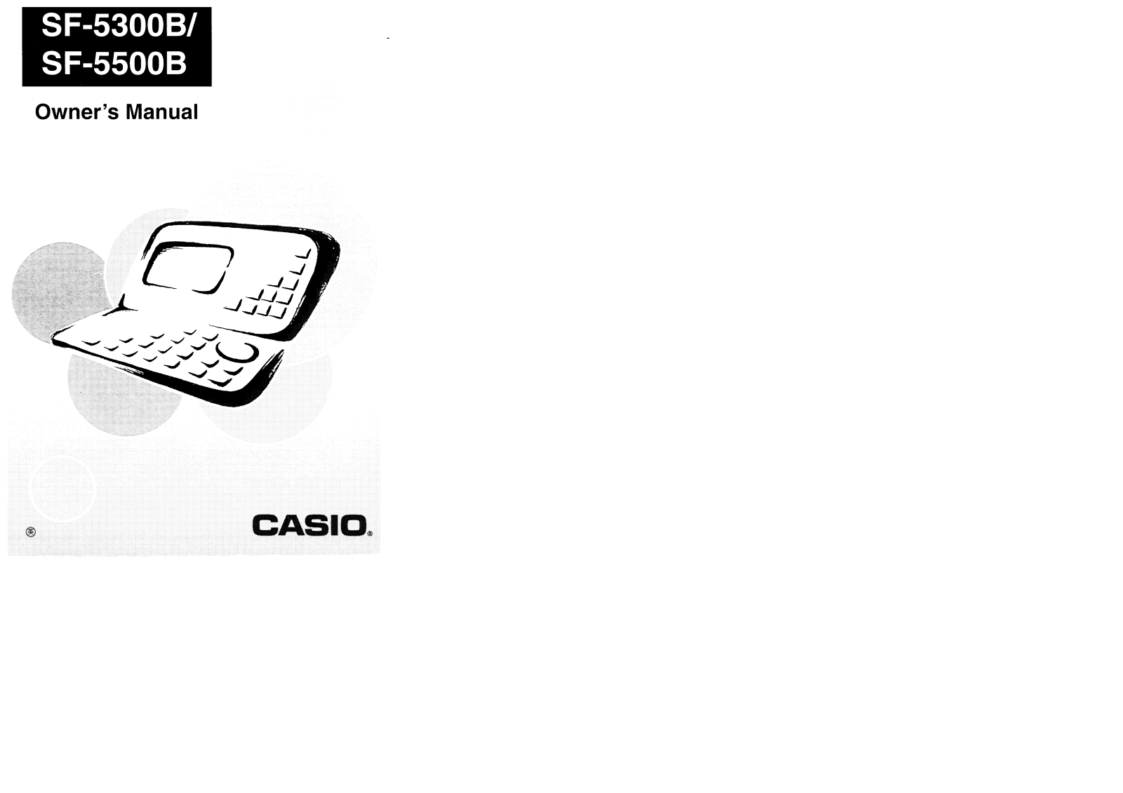 CASIO SF-5500B, SF-5300B User Manual