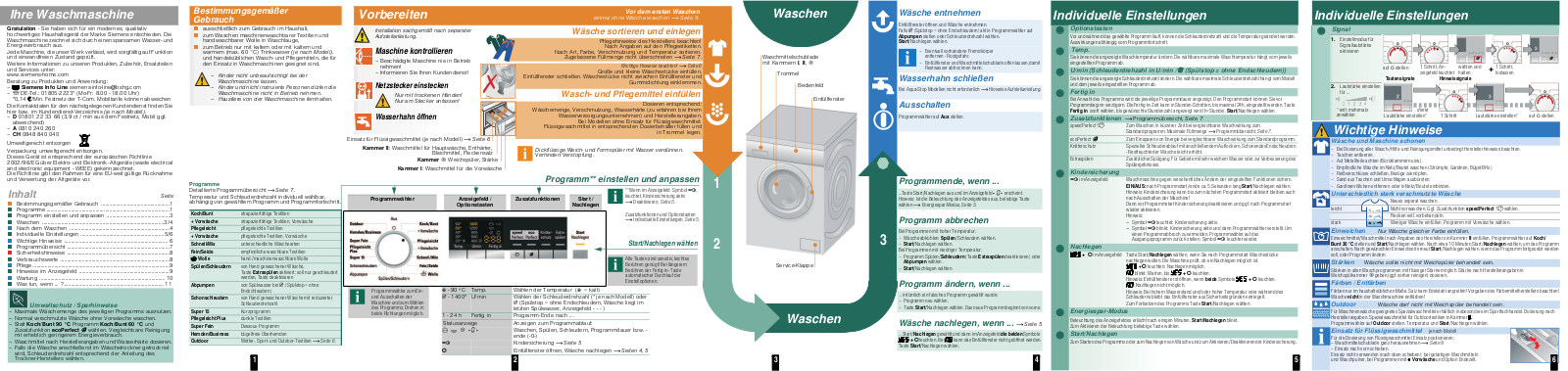 Siemens WM14Q410 User Manual