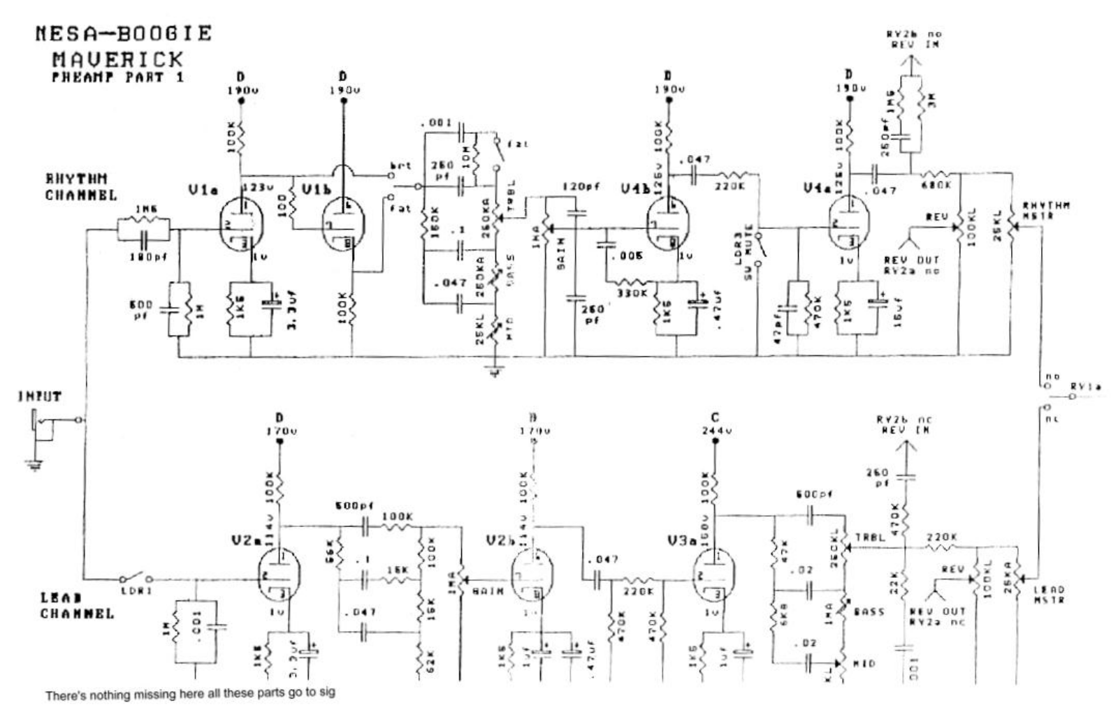 Mesa Boogie maverick schematic