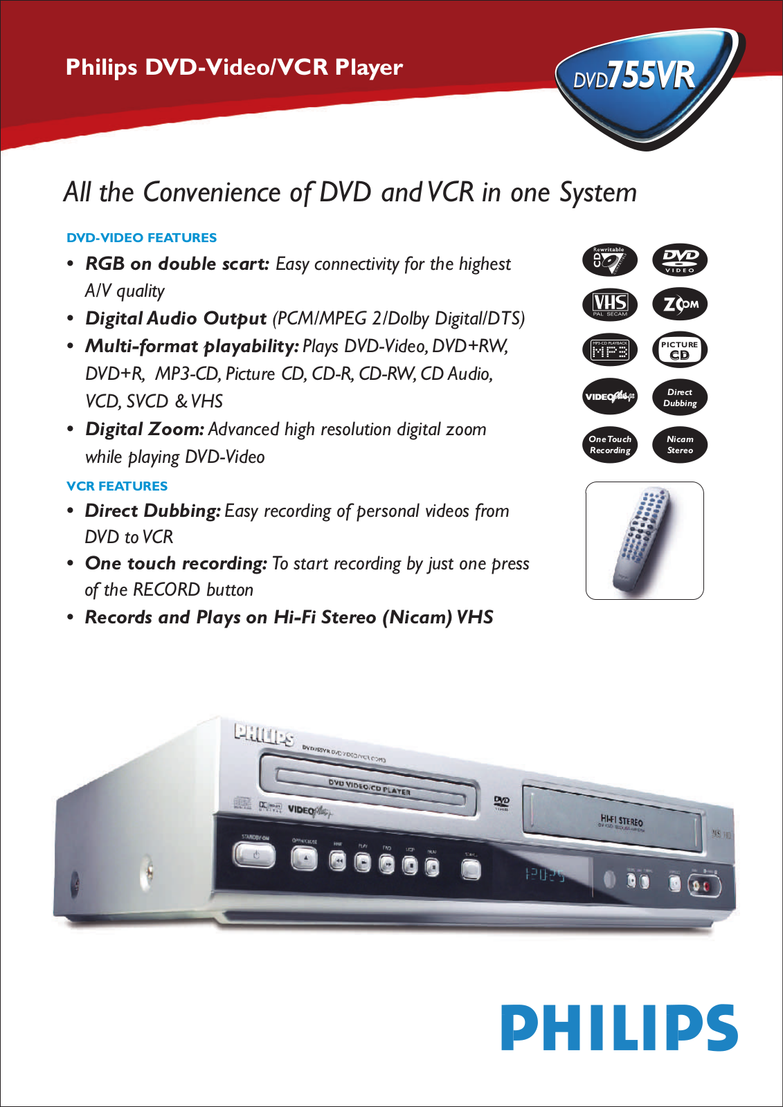 Philips DVD755VR User Manual