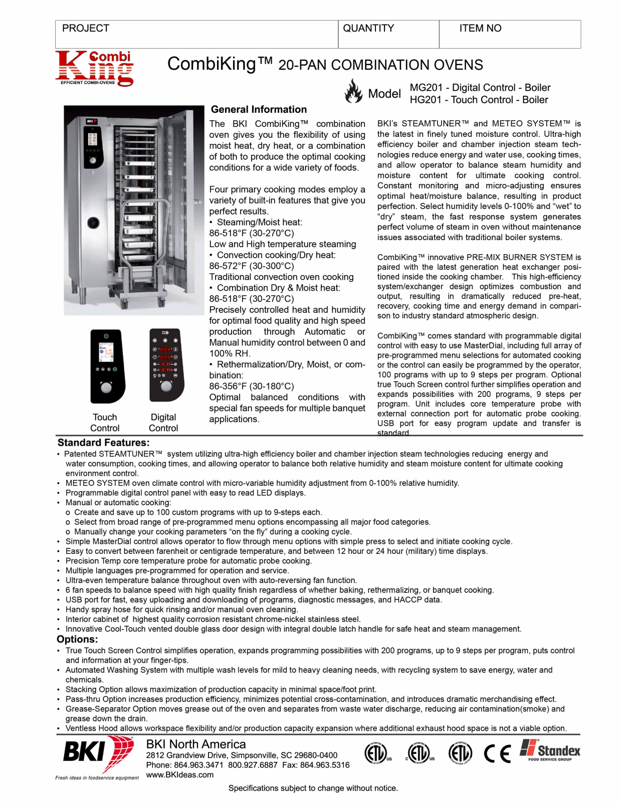 BKI HG201 User Manual