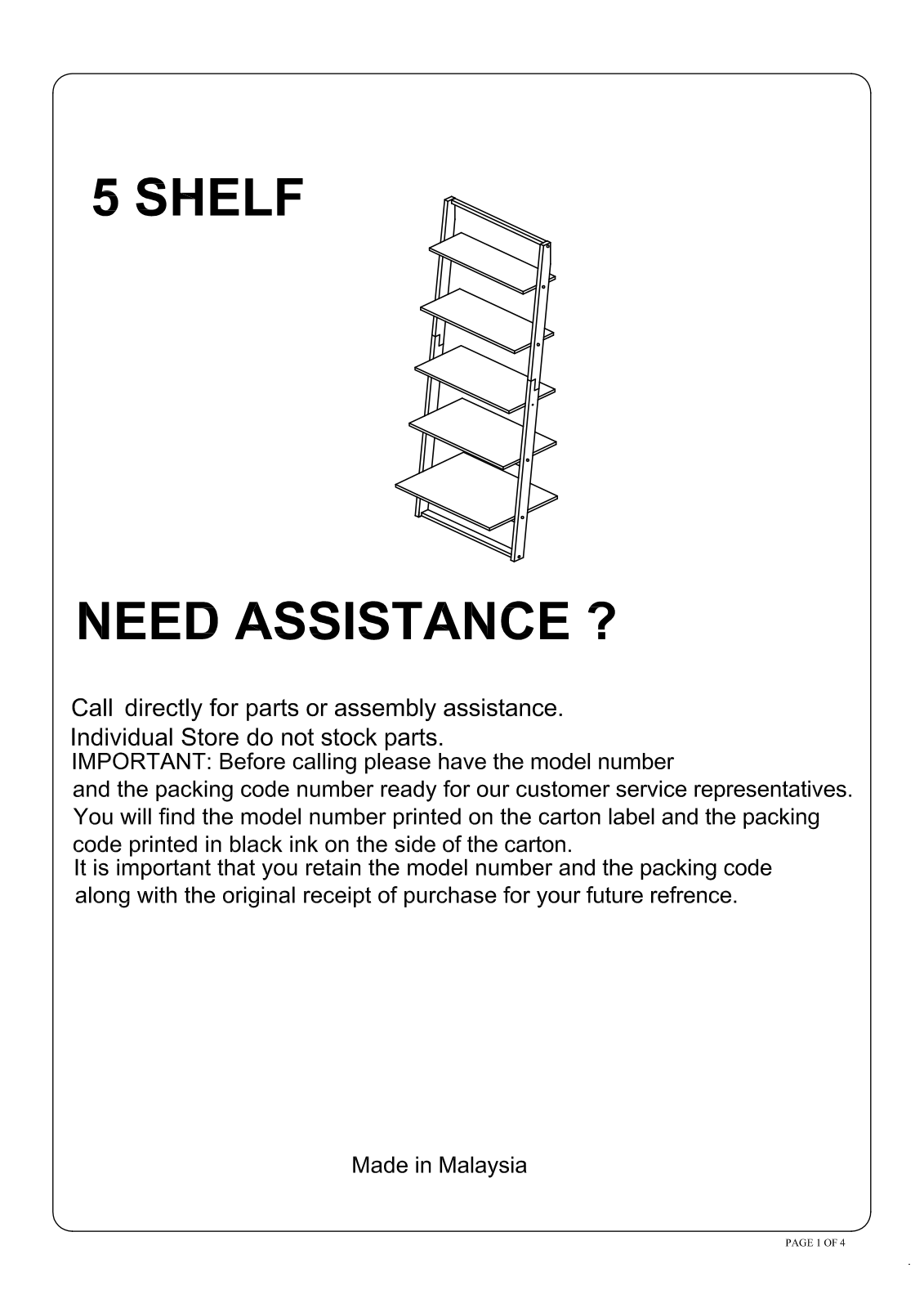 Red Barrel Studio ANDV1847 Assembly Instruction