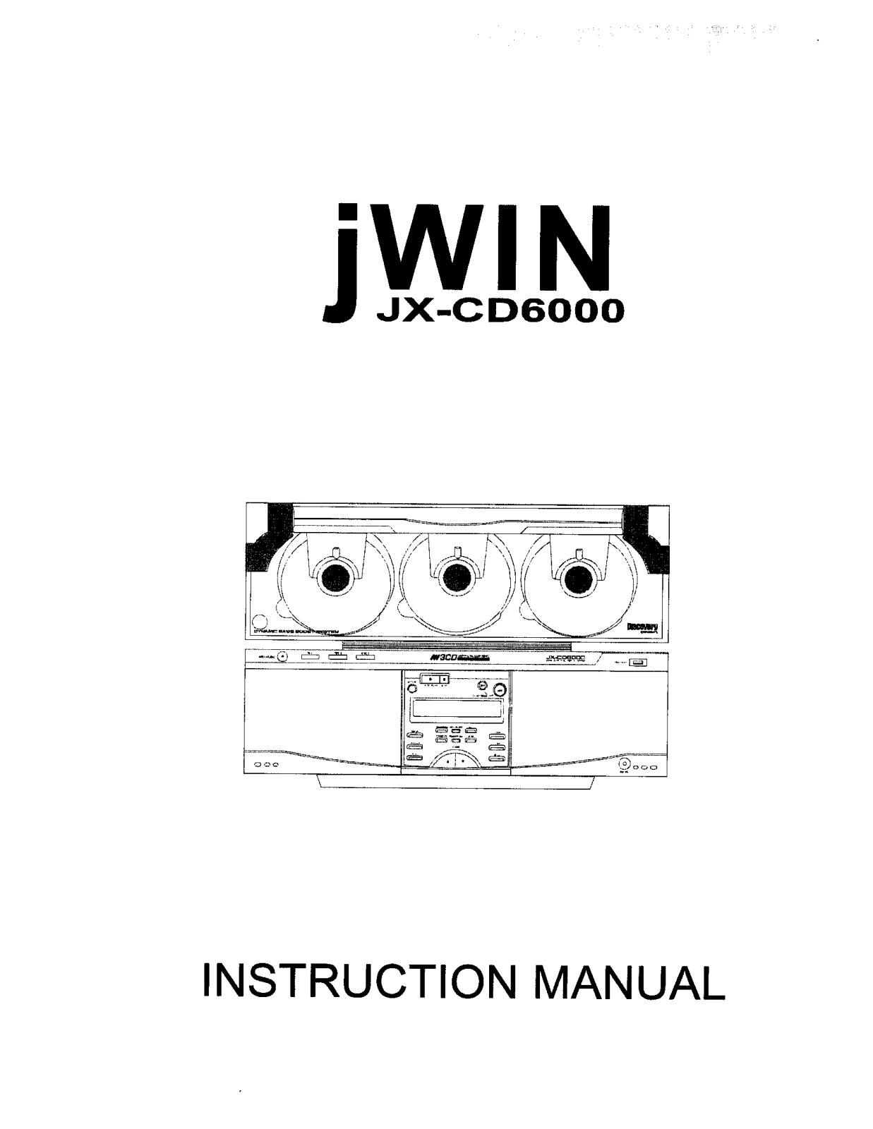 Jwin JX-CD6000 User Manual