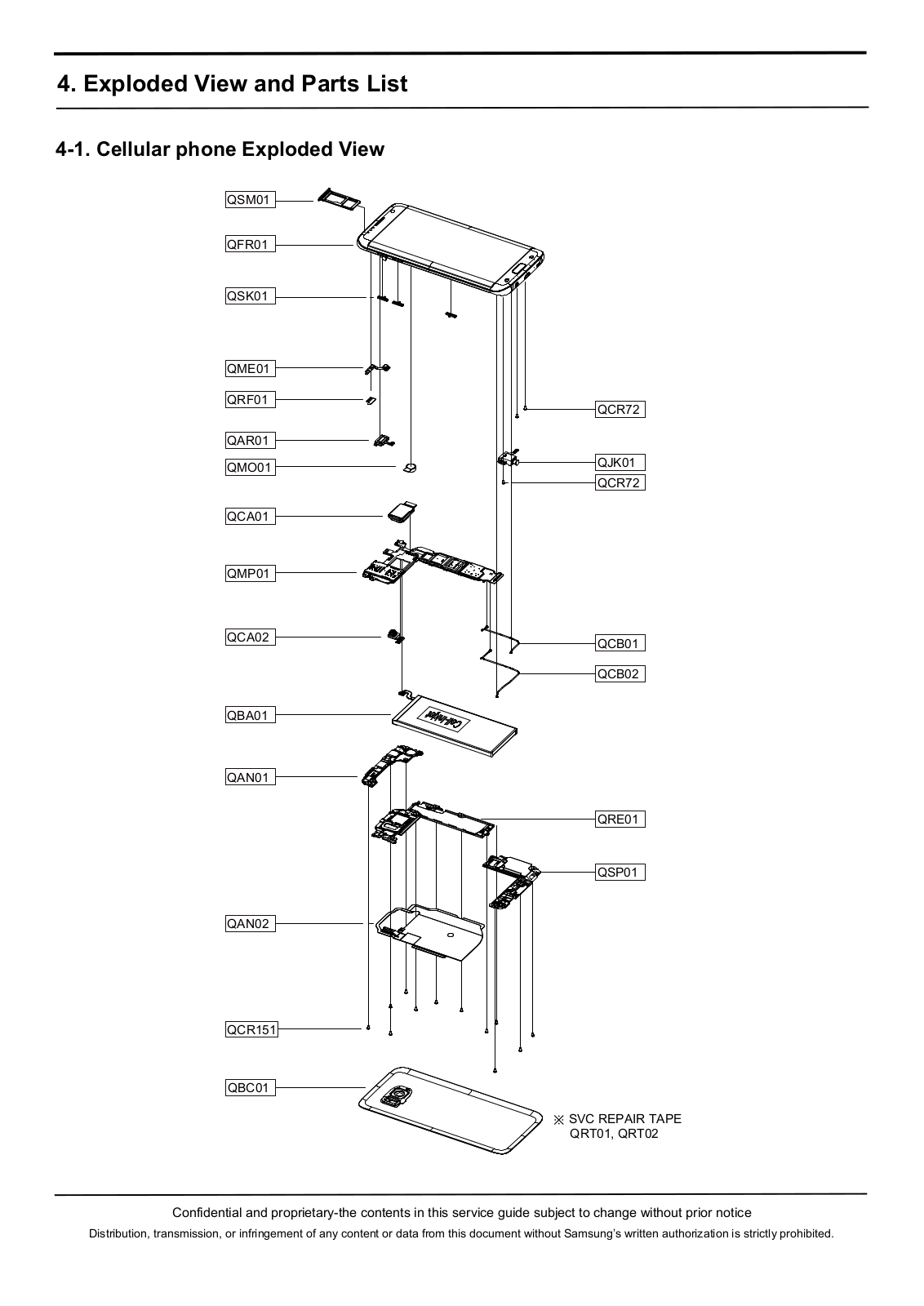 Samsung SM-G935A Exploded View