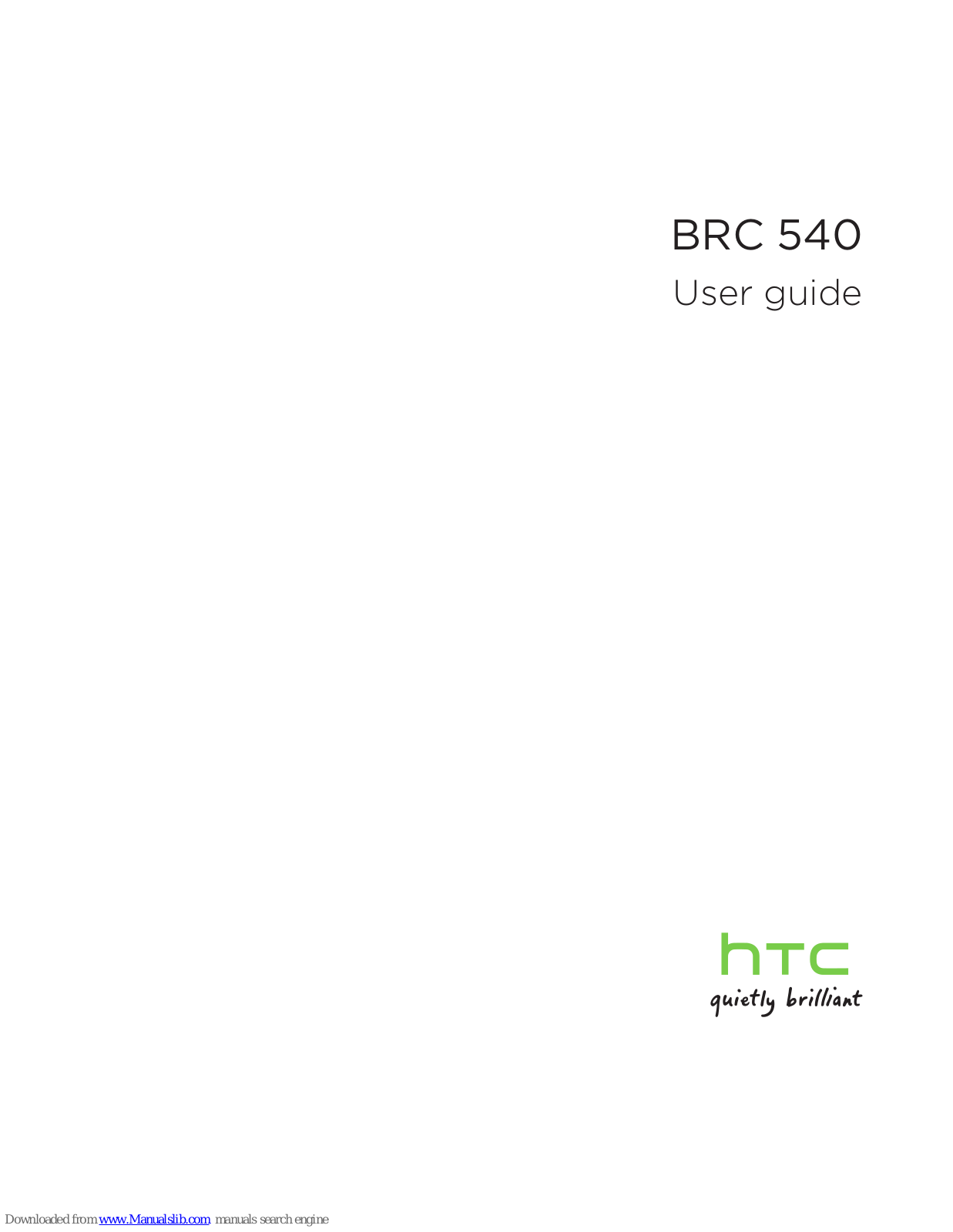 HTC BRC 540 User Manual