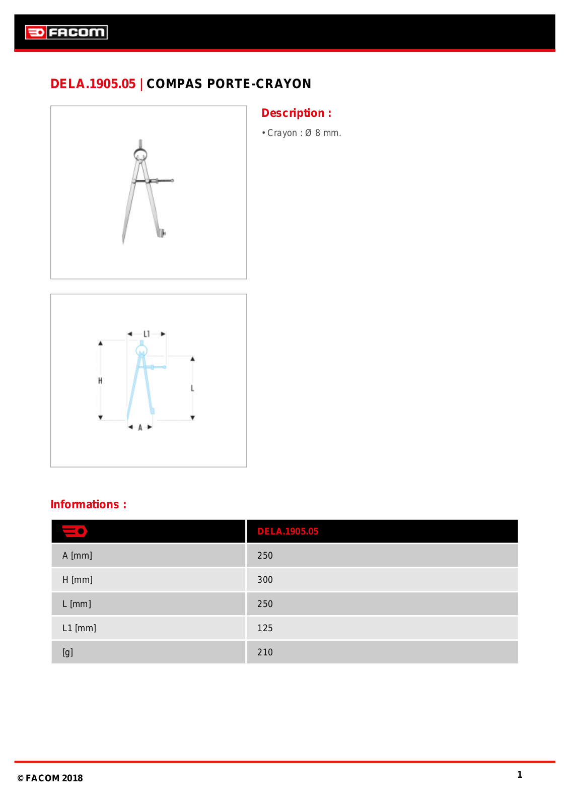Facom DELA.1905.05 Specification - ManualMachine.com
