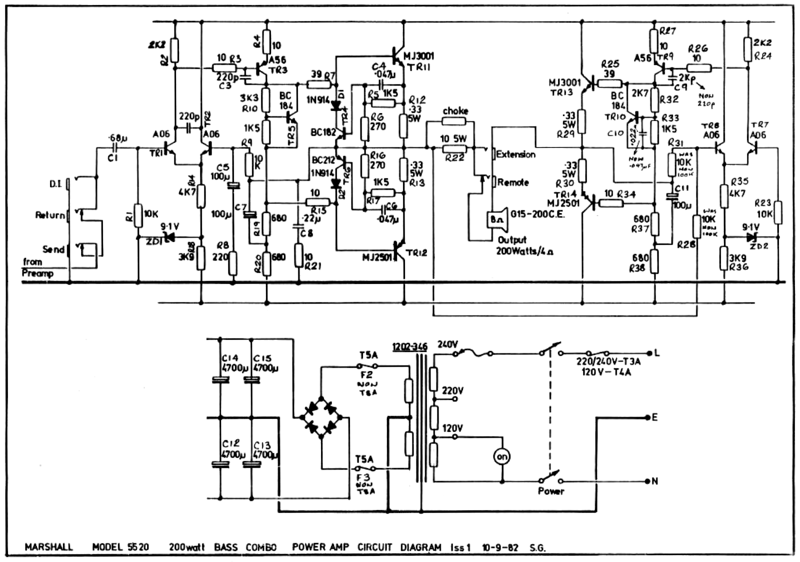 Marshall 5520-200W Schematic