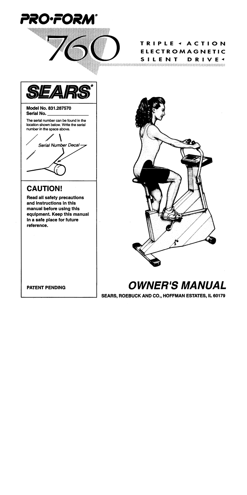 ProForm 287570 User Manual