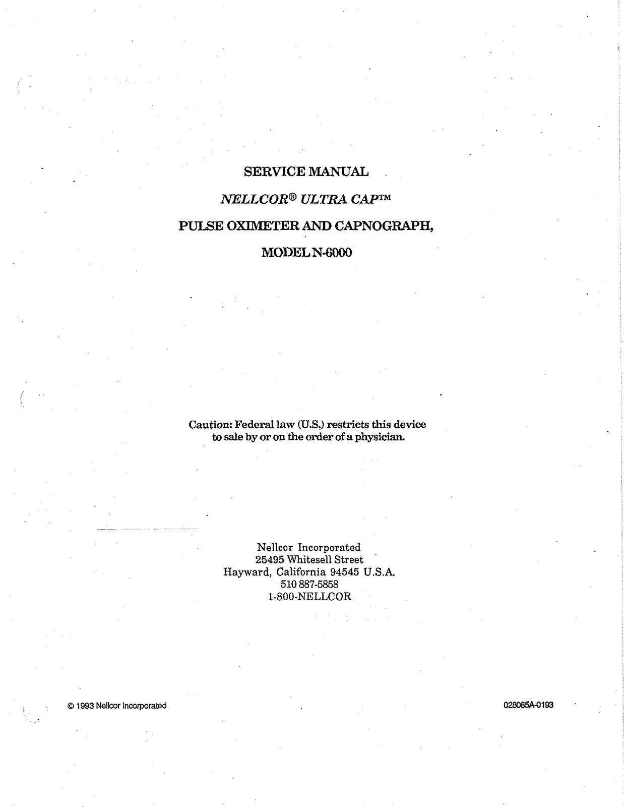 Nellcor N-6000 User manual - ManualMachine.com