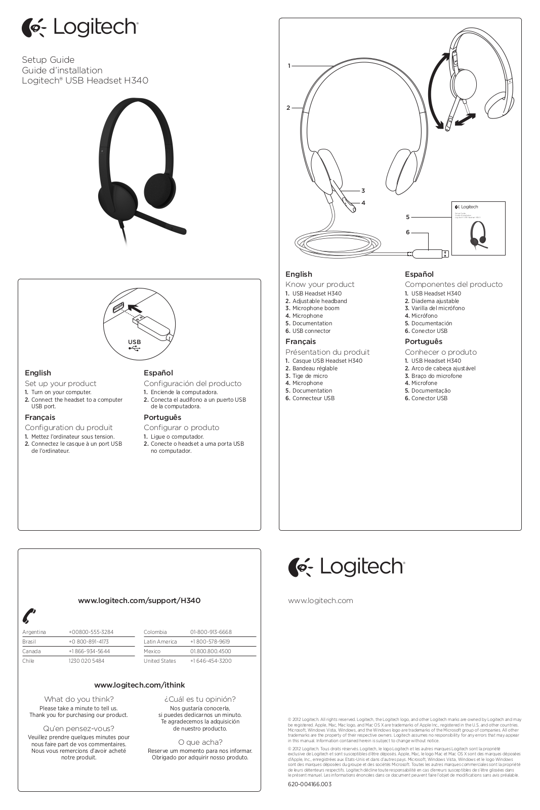 Logitech A-00044 Quick Start Manual