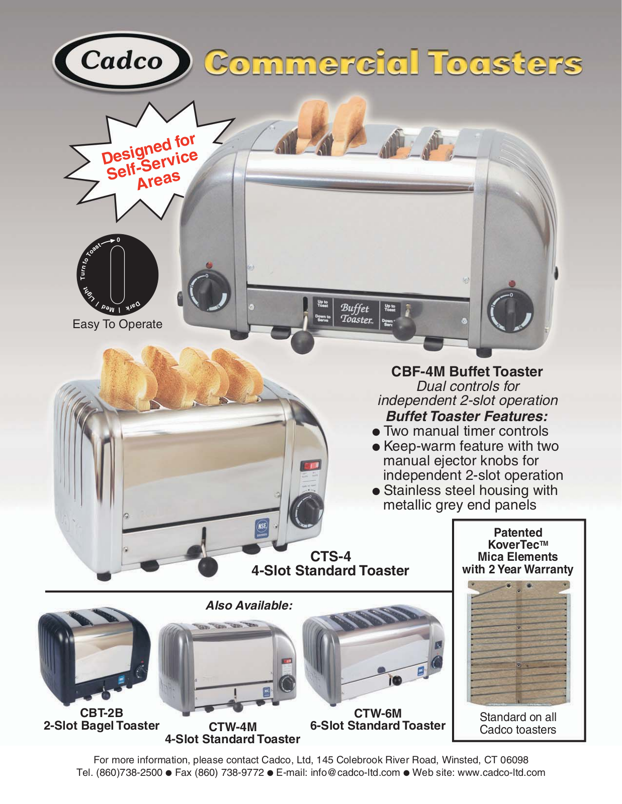 Cadco CBT-2B, CTW-6M User Manual