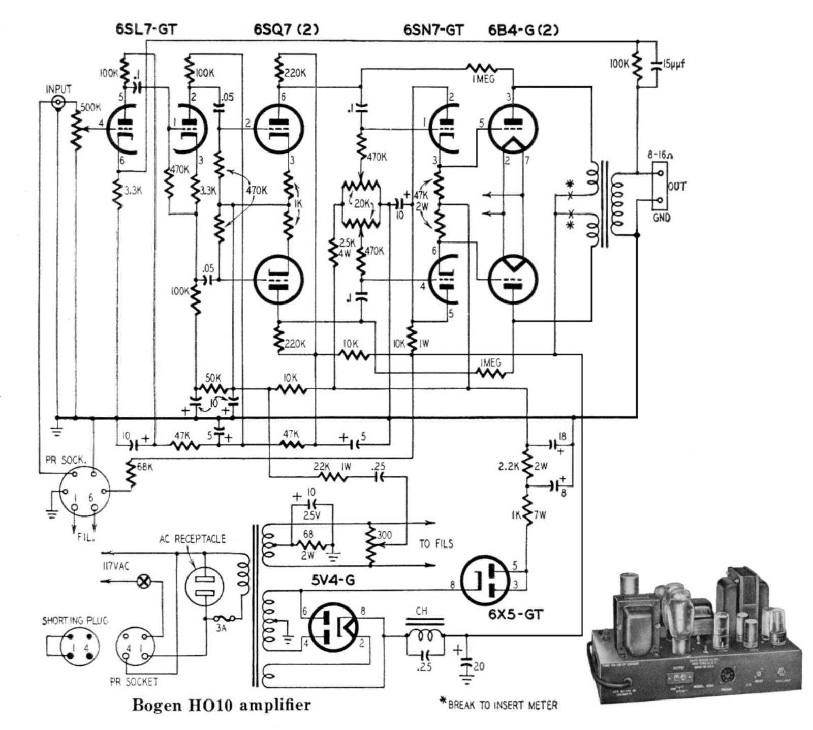 Bogen HO10 Schematic