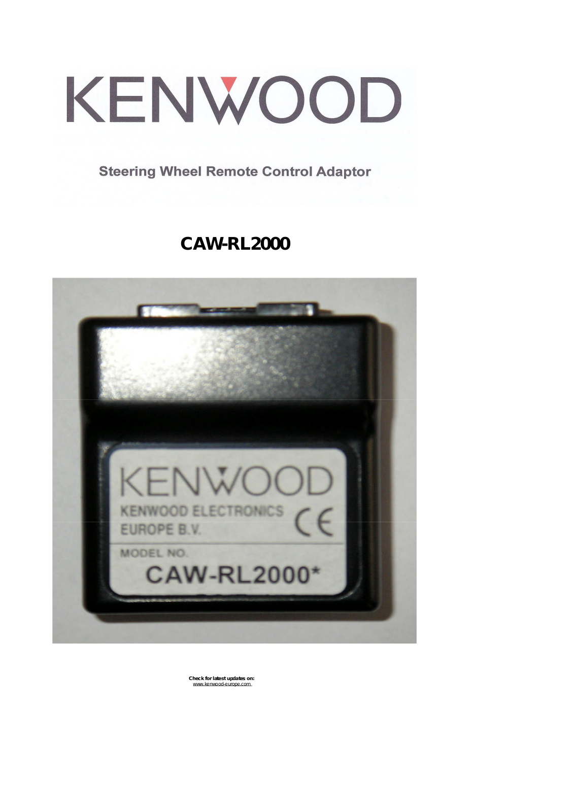 Kenwood CAW-RL2000 User Manual