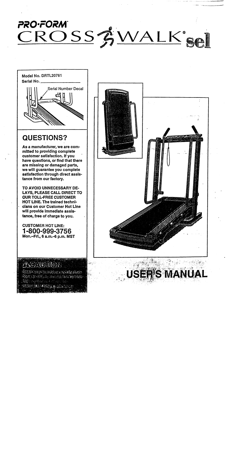 ProForm DRTL20761 User Manual