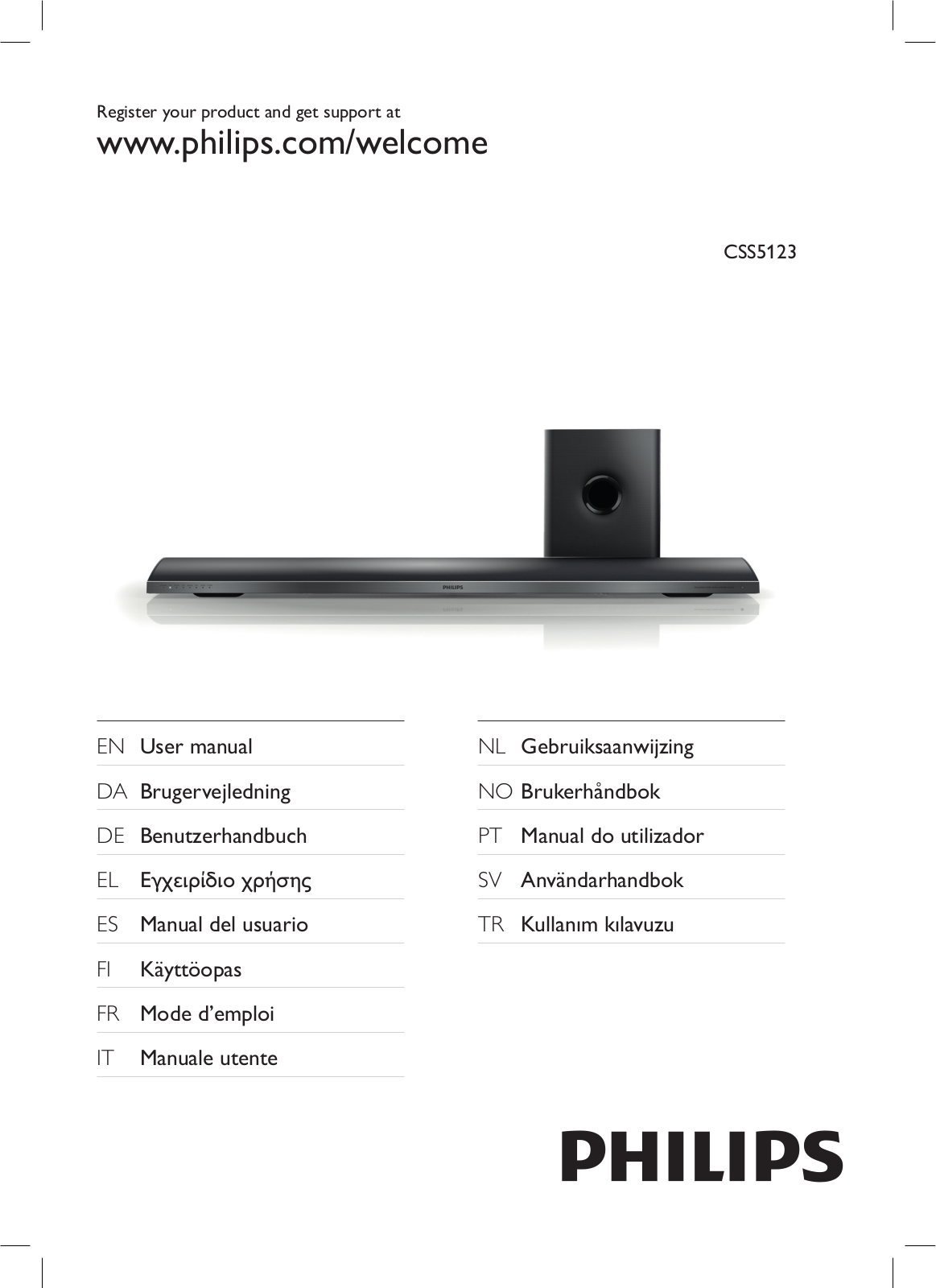 PHILIPS CSS5123 User Manual