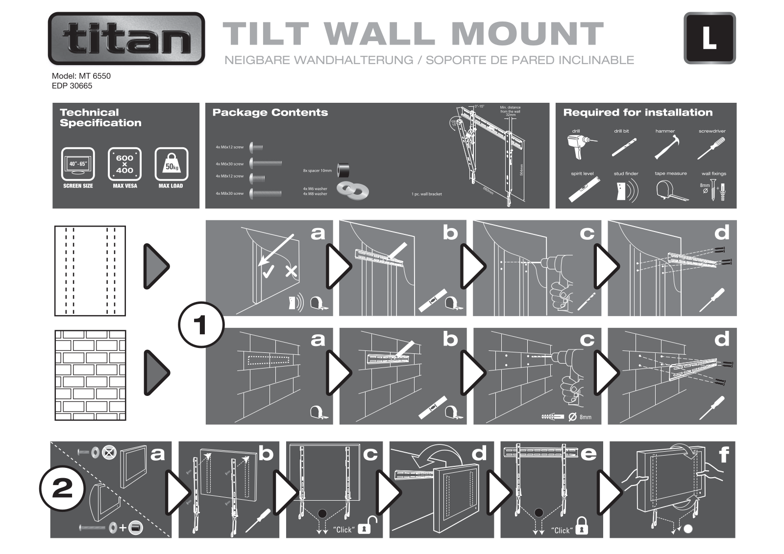 Titan MT 6550 User Manual