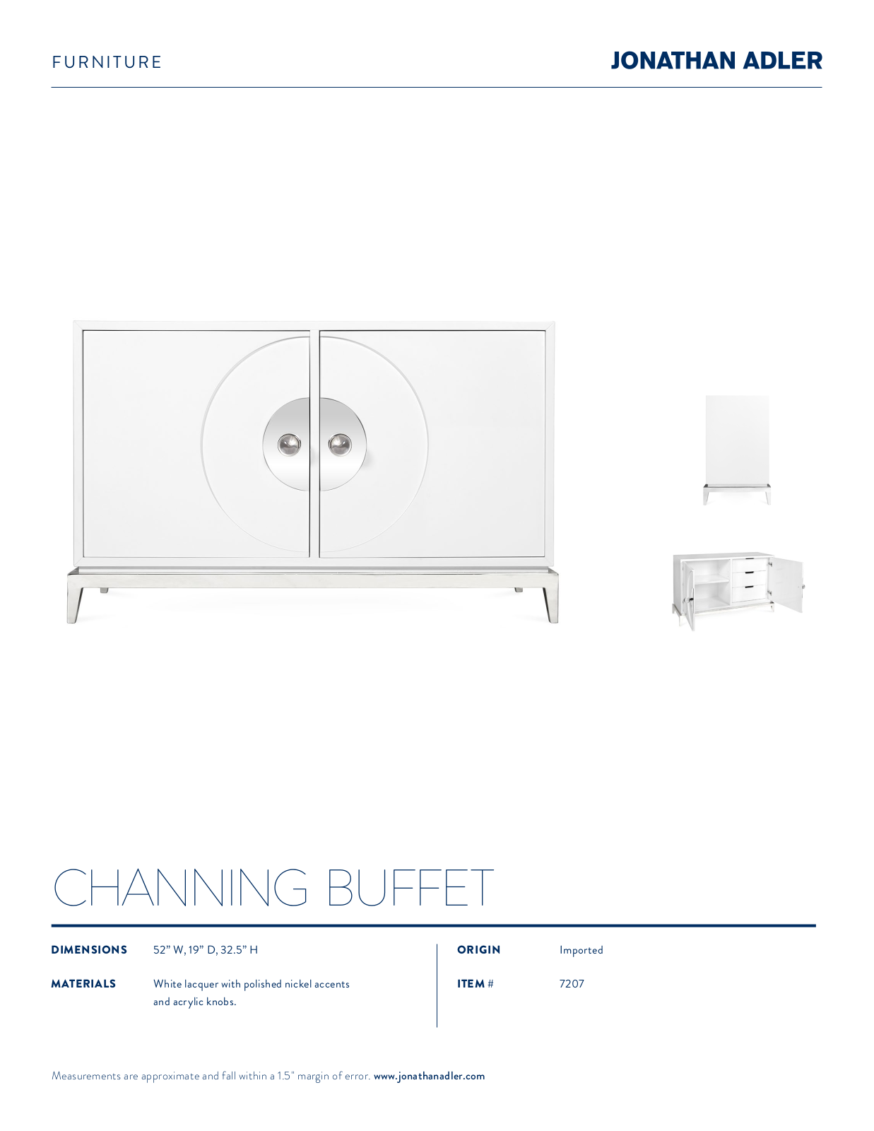 Jonathan Adler XJA1042 Specifications - ManualMachine.com