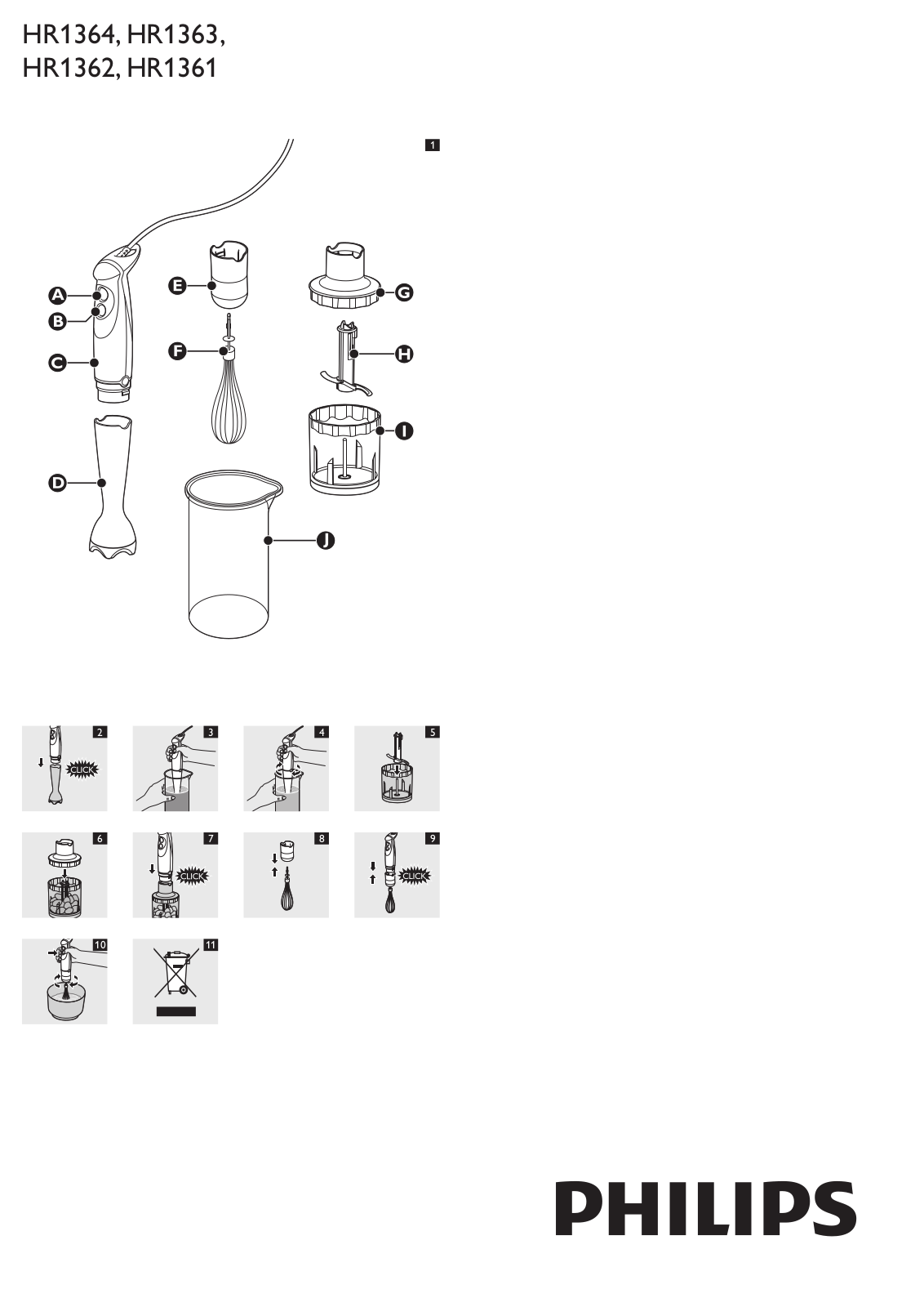 PHILIPS HR1363-00 User Manual