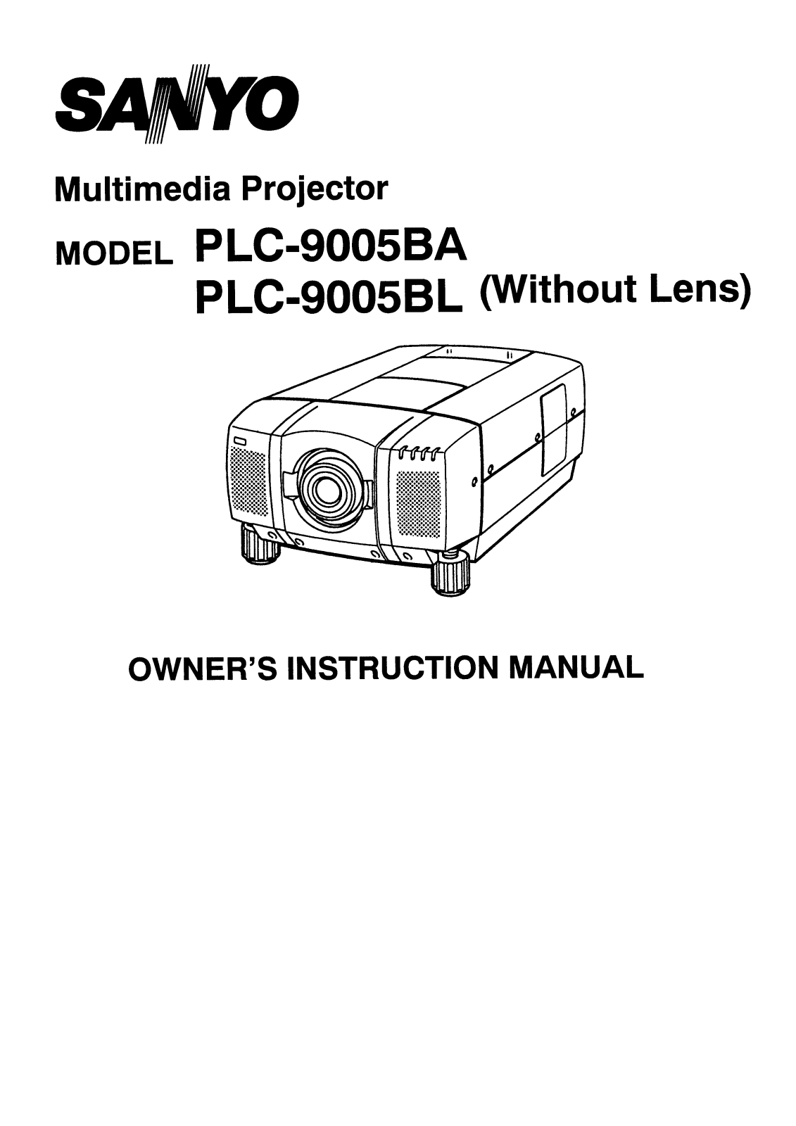 Sanyo PLC-9005BA Instruction Manual