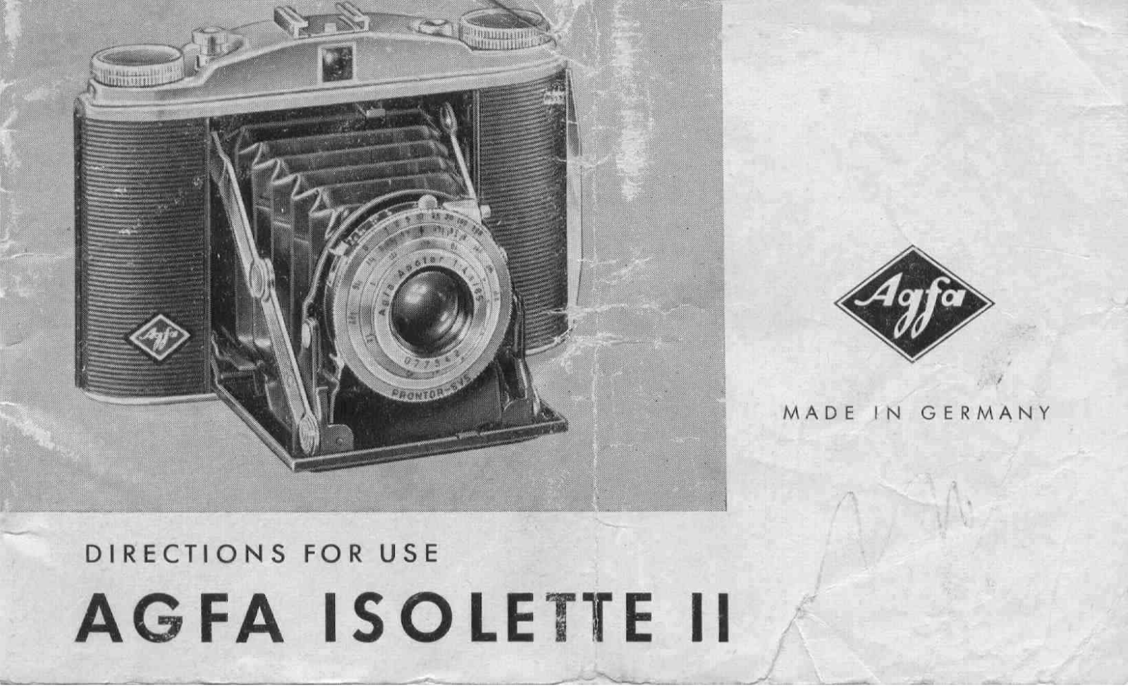 AGFA Isolette II Directions for Use