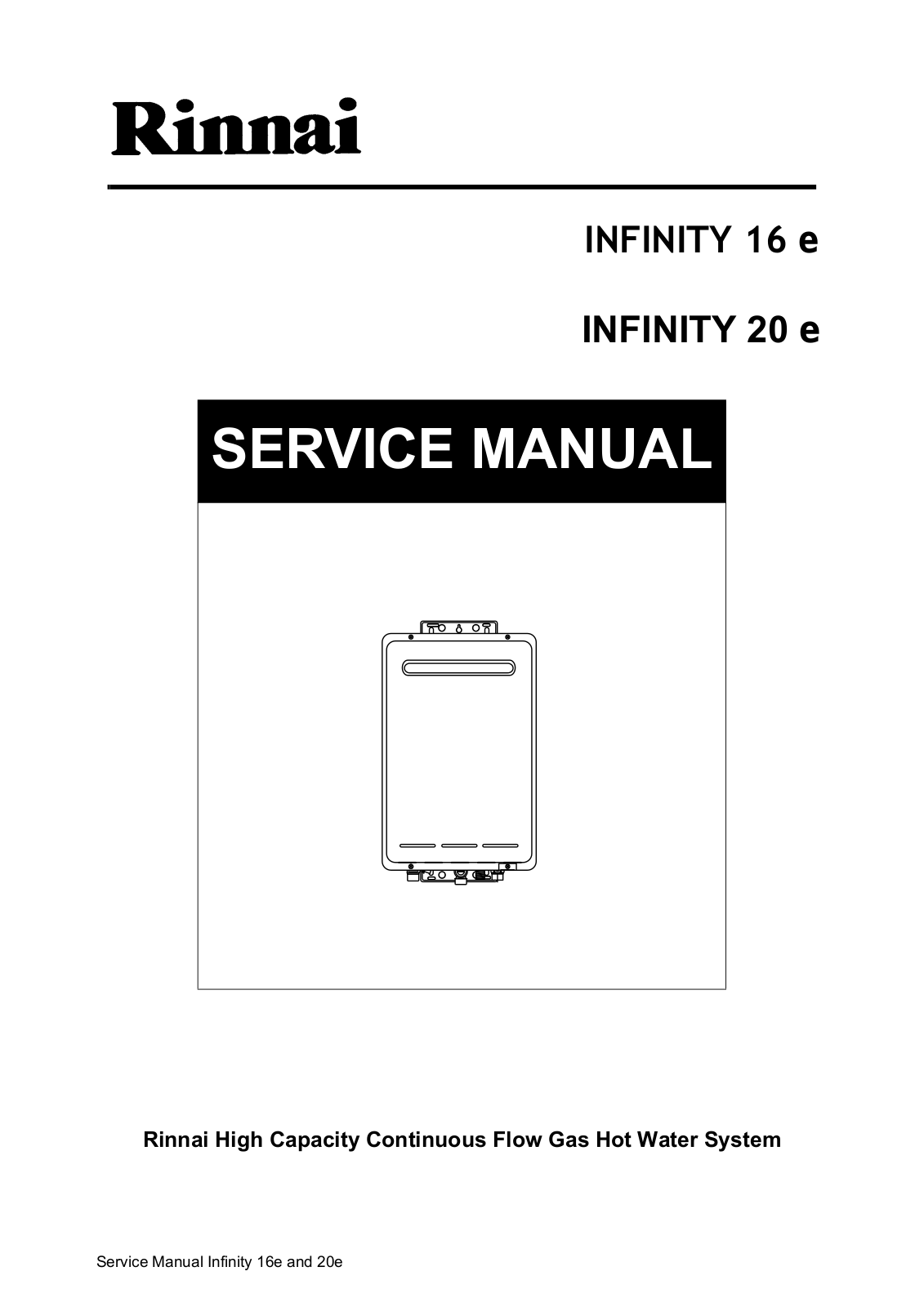 Rinnai Infinity 20e Service Manual