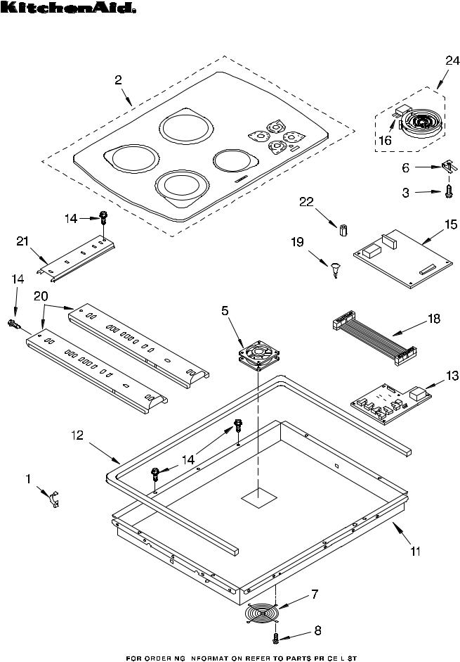 KitchenAid KECC508GWH0 Parts List