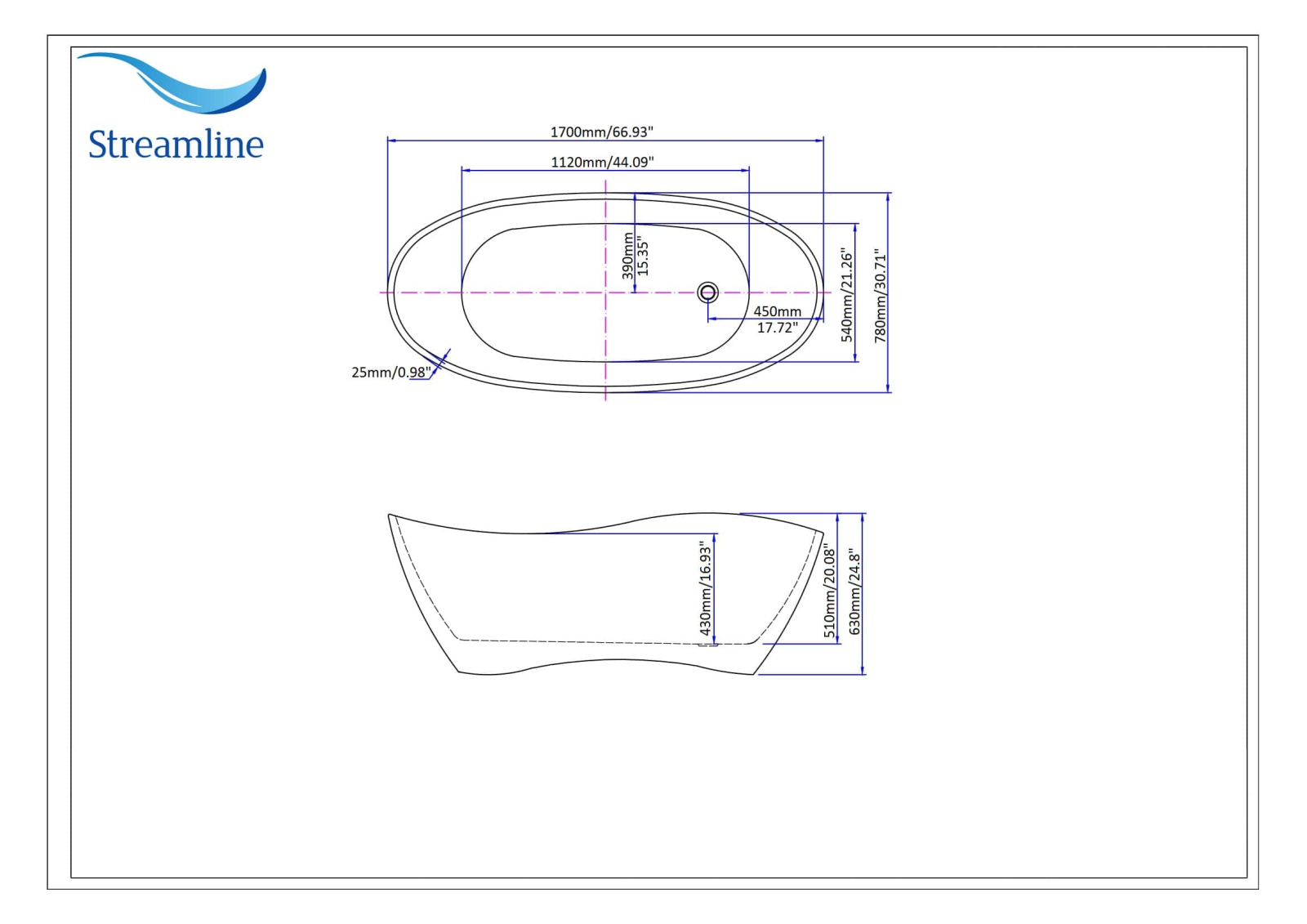 Streamline N74067FSWHFM Specifications