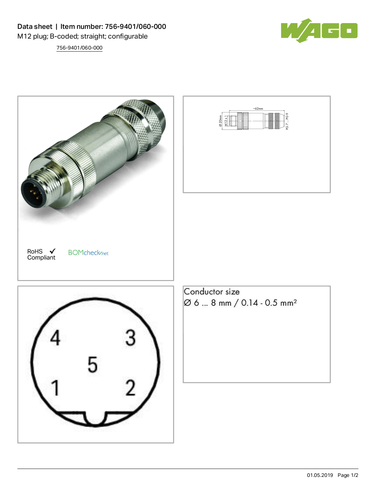 Wago 756-9401/060-000 Data Sheet