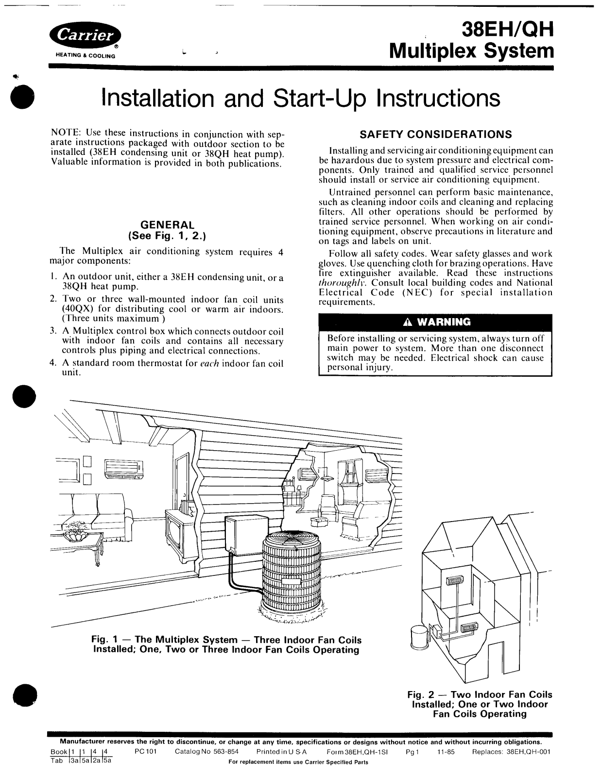 Carrier 38EH User Manual