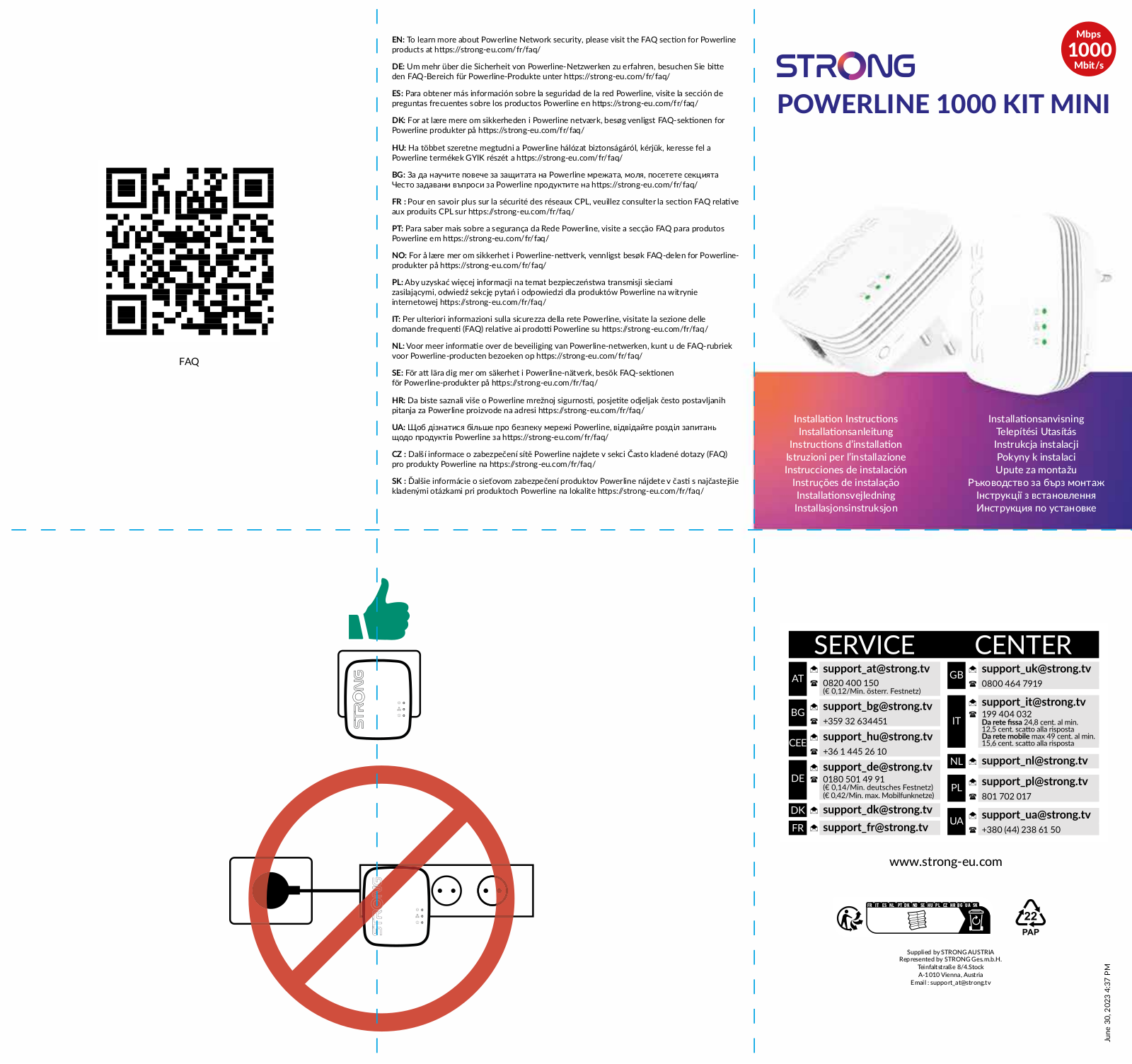 STRONG POWERLINE 1000 KIT MINI User guide - ManualMachine.com