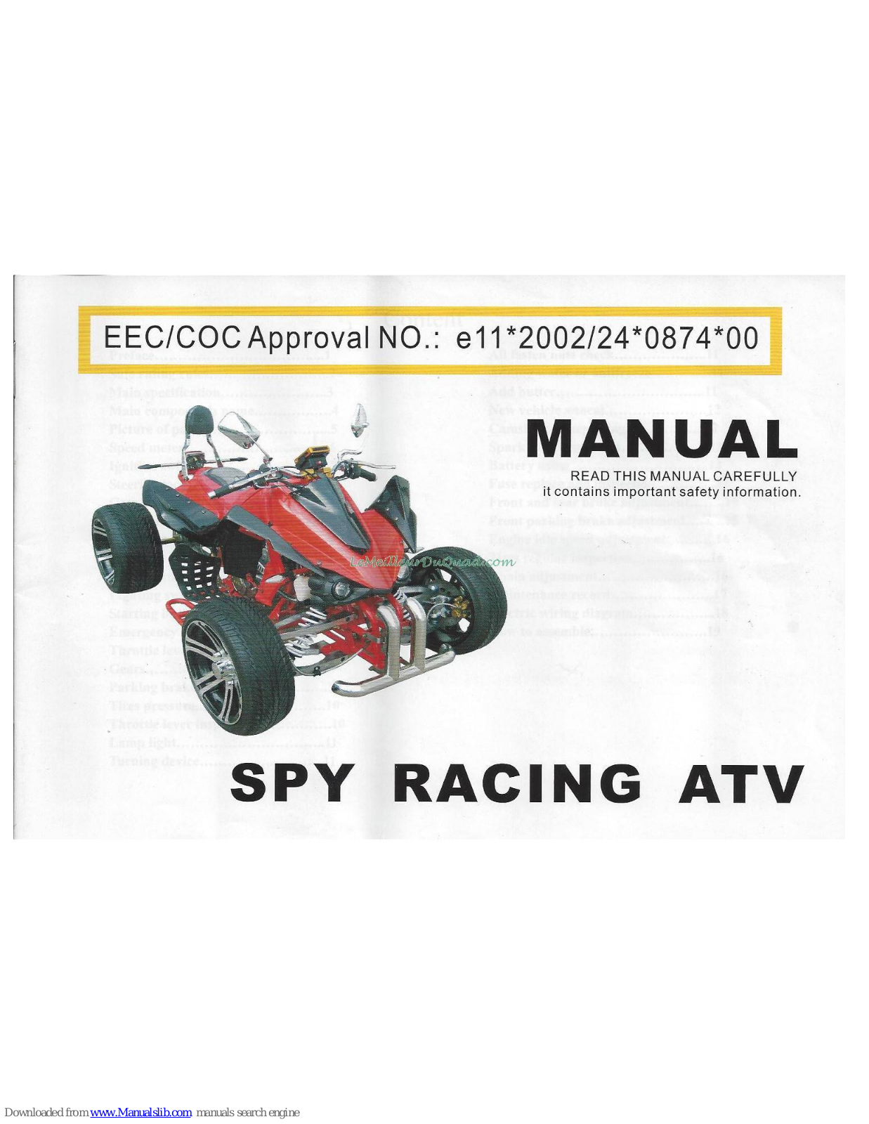 Msied spy racing User Manual