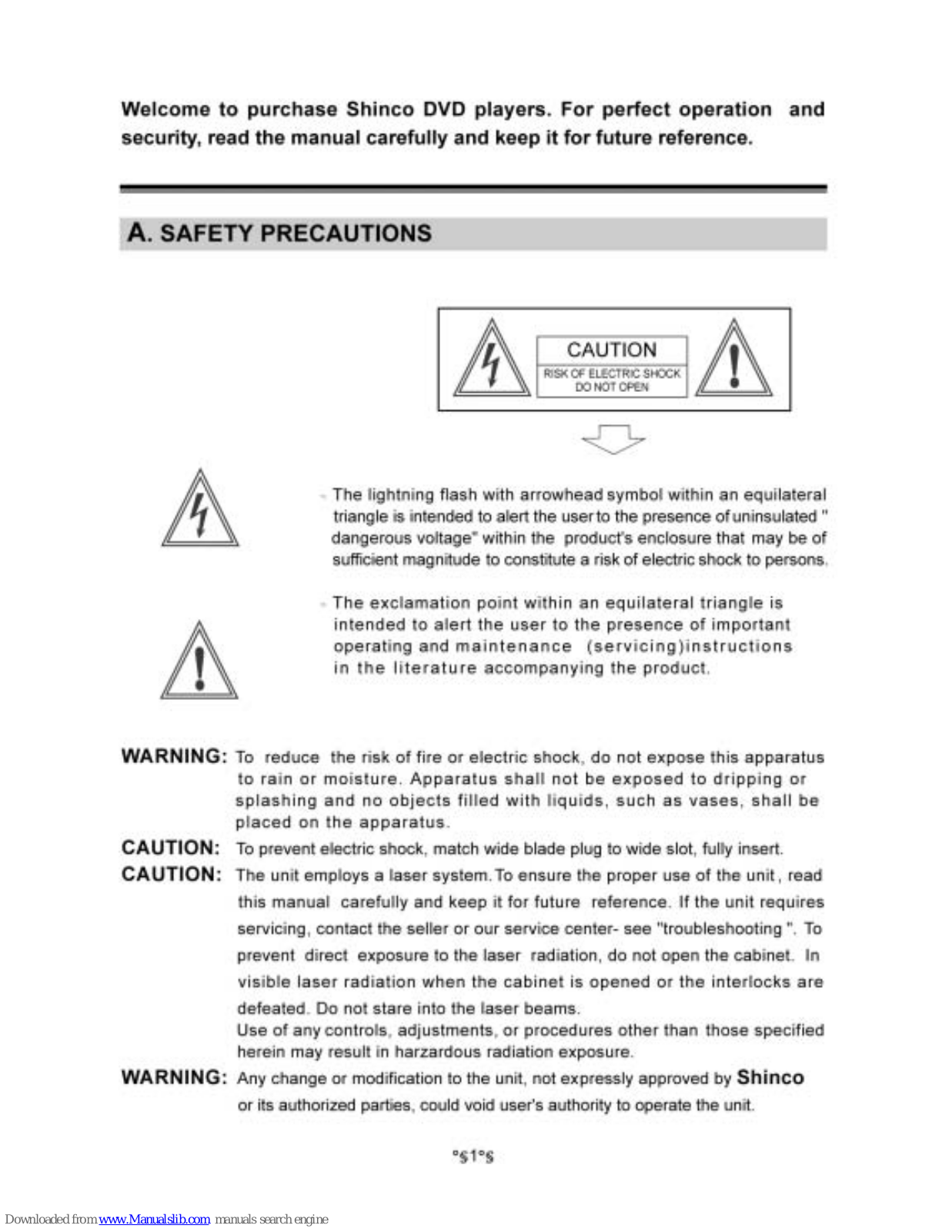 Shinco DVP-310 User Manual