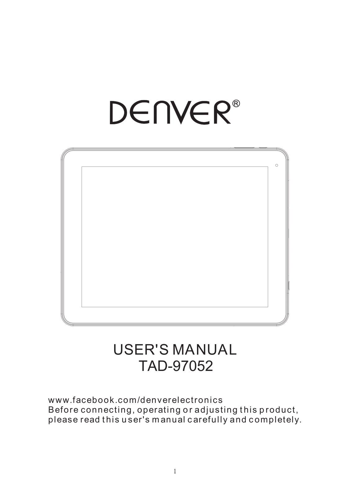 Denver TAD-97052 User Manual